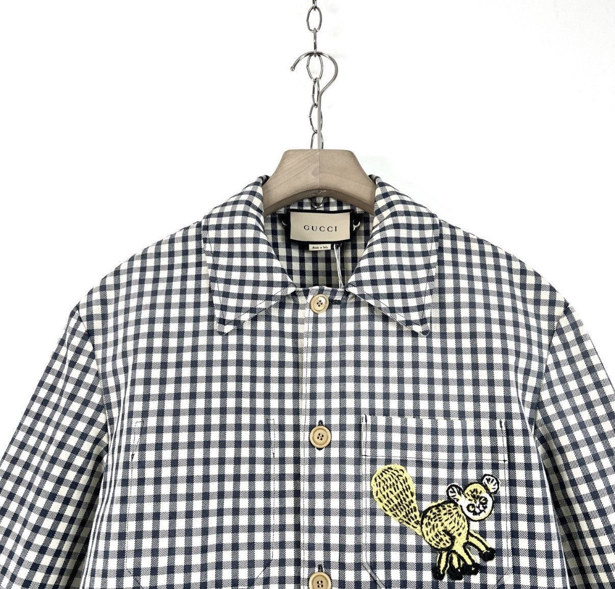 Gucci Black Checkered Long Sleeve Button-Up Shirt Size US S / EU 44-46 / 1 - 3 Thumbnail