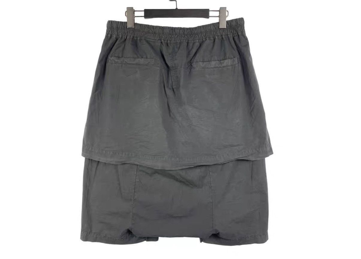 Rick Owens Black Layered Cargo Shorts with Drawstring Size US 34 / EU 50 - 2 Thumbnail