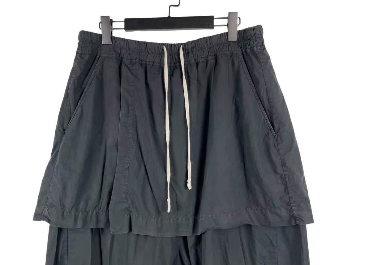 Rick Owens Black Layered Cargo Shorts with Drawstring Size US 34 / EU 50 - 3 Thumbnail