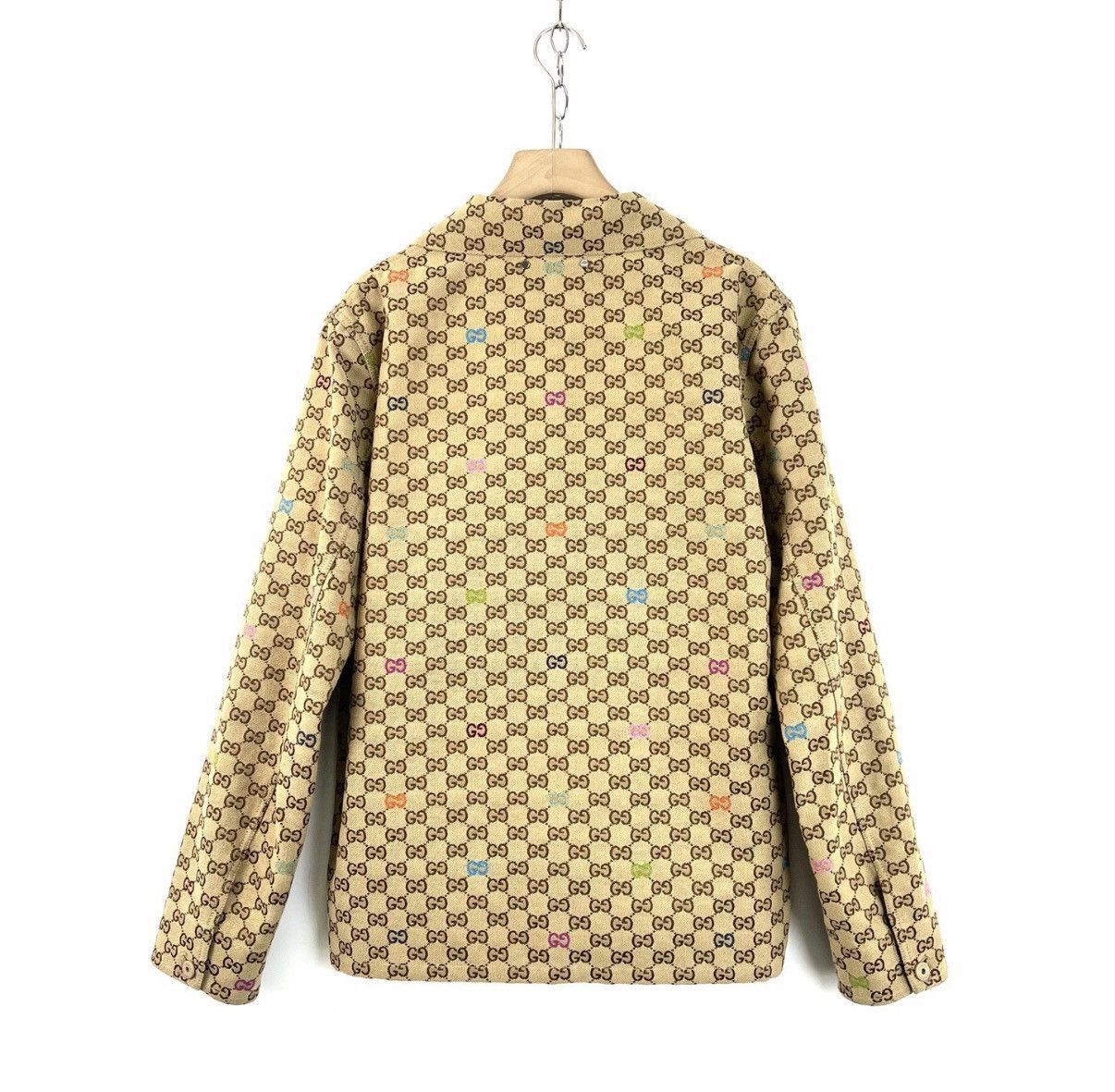Gucci Beige Patterned Zip-Front Jacket - Size S Size US S / EU 44-46 / 1 - 2 Thumbnail