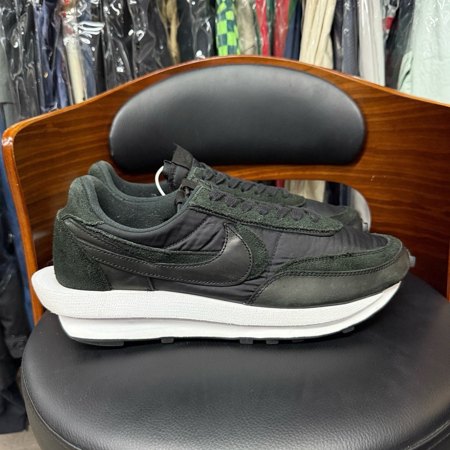 Sacai Sacai Silk Black Lowtop Sneakers 46 Men Size US 12 / EU 45 - 4 Thumbnail