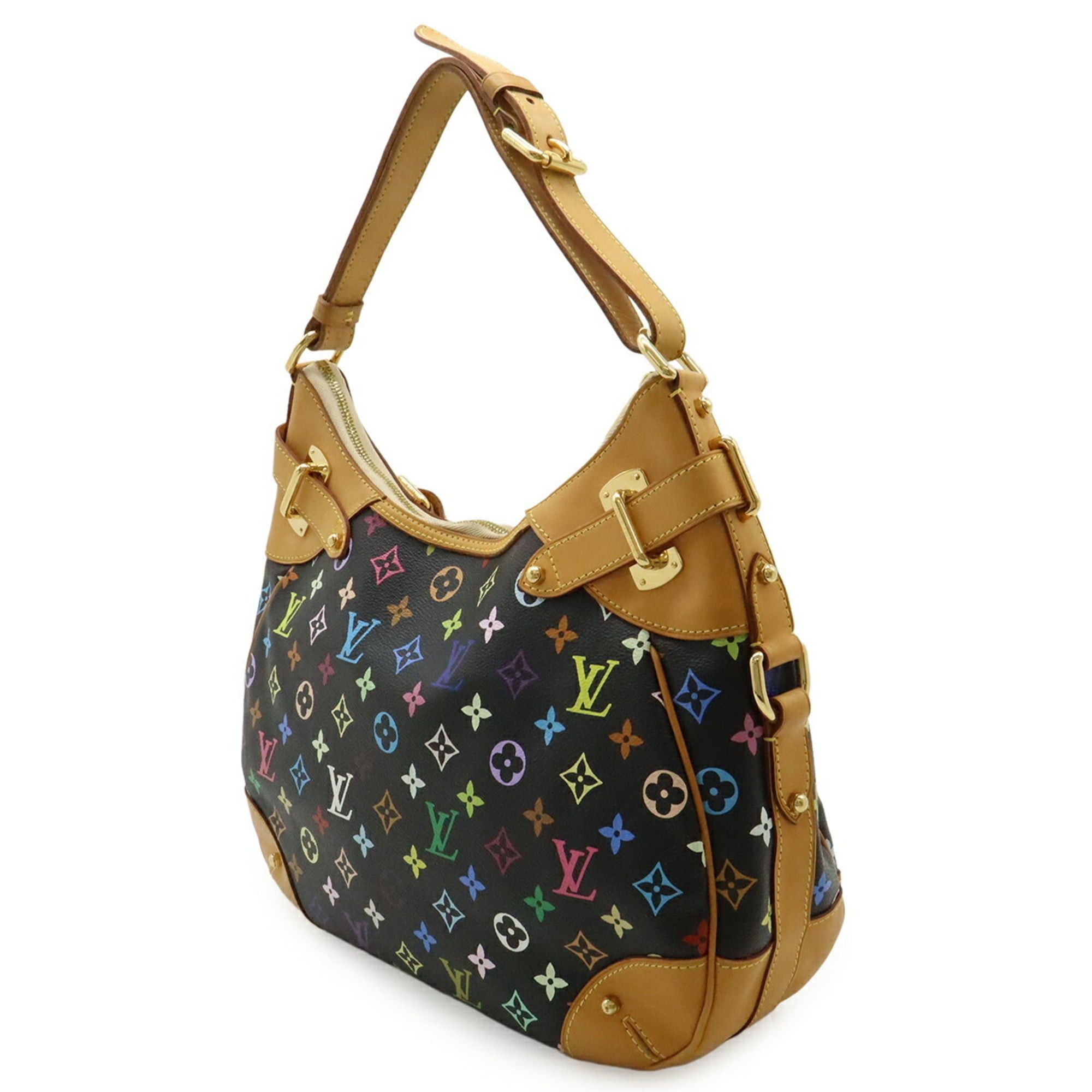 Louis Vuitton Louis Vuitton Monogram Multicolor Greta Shoulder Bag Noir Black M40196 Size ONE SIZE - 3 Thumbnail