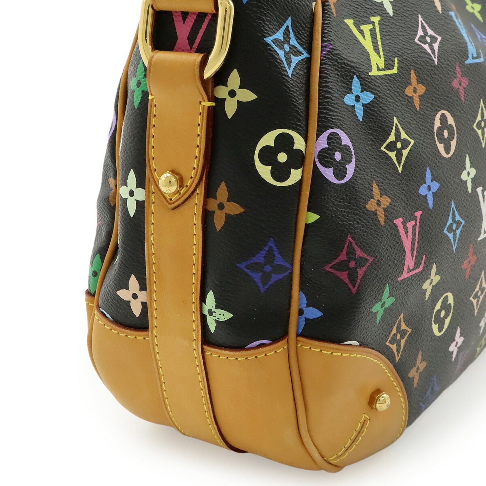 Louis Vuitton Louis Vuitton Monogram Multicolor Greta Shoulder Bag Noir Black M40196 Size ONE SIZE - 10 Thumbnail