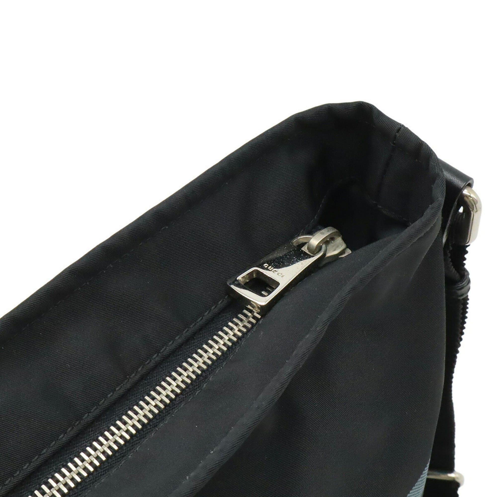 Gucci GUCCI Diamante Shoulder Bag, Nylon Leather, Black/Gray, 270410 Size ONE SIZE - 7 Thumbnail