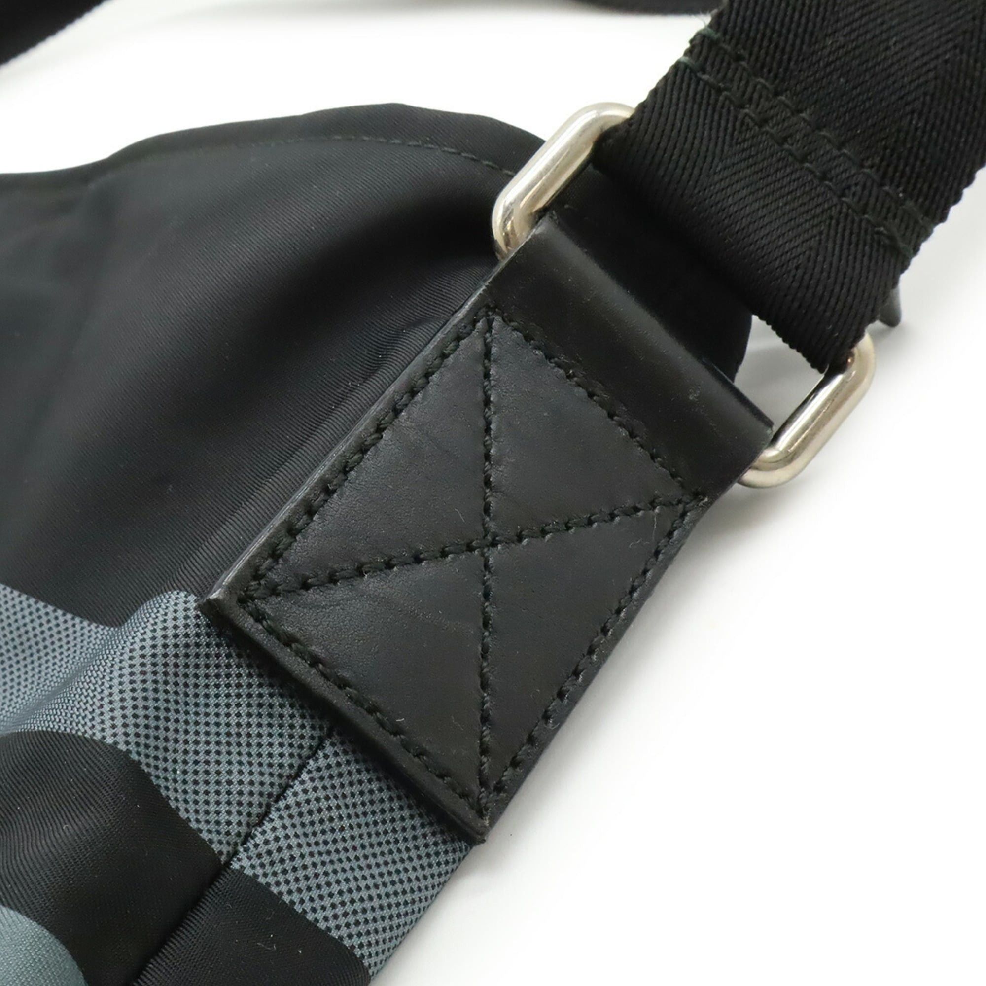 Gucci GUCCI Diamante Shoulder Bag, Nylon Leather, Black/Gray, 270410 Size ONE SIZE - 9 Thumbnail