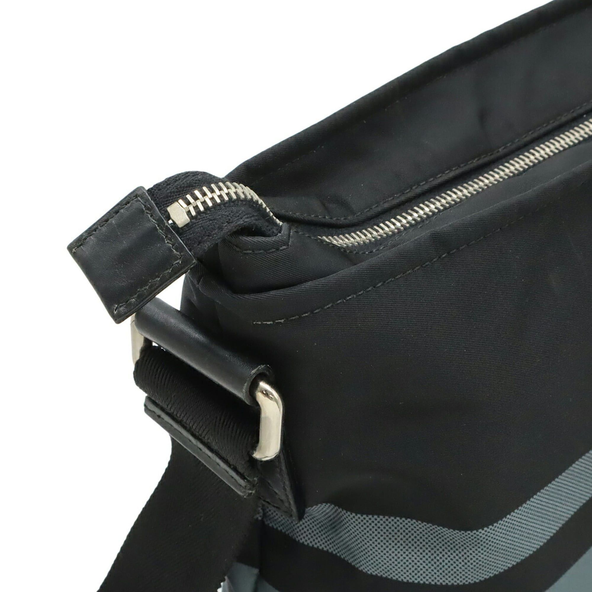 Gucci GUCCI Diamante Shoulder Bag, Nylon Leather, Black/Gray, 270410 Size ONE SIZE - 5 Thumbnail
