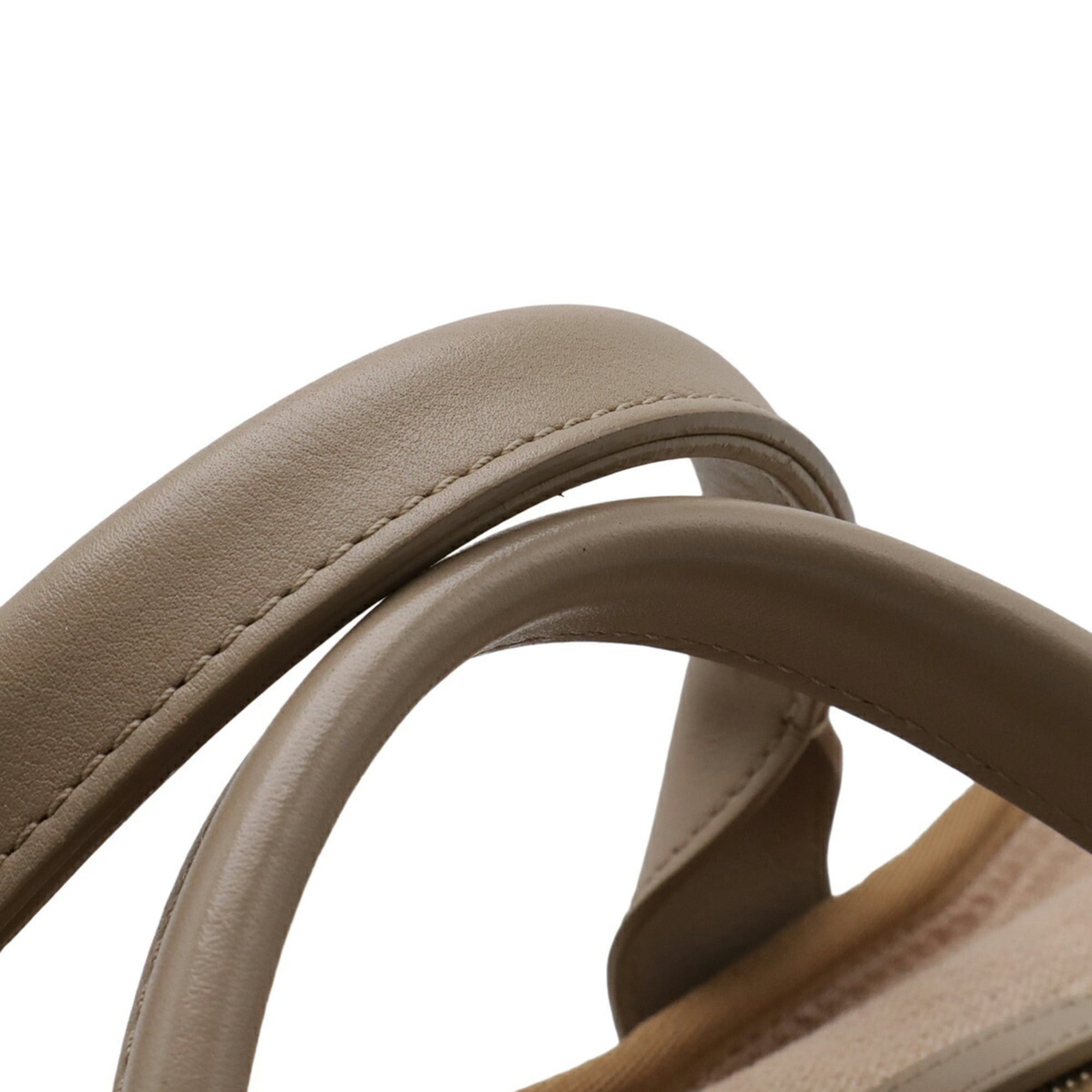 Chanel CHANEL Deauville Bowling Bag, Handbag, Chain Shoulder Canvas, Brown Beige, A92749 Size ONE SIZE - 6 Thumbnail