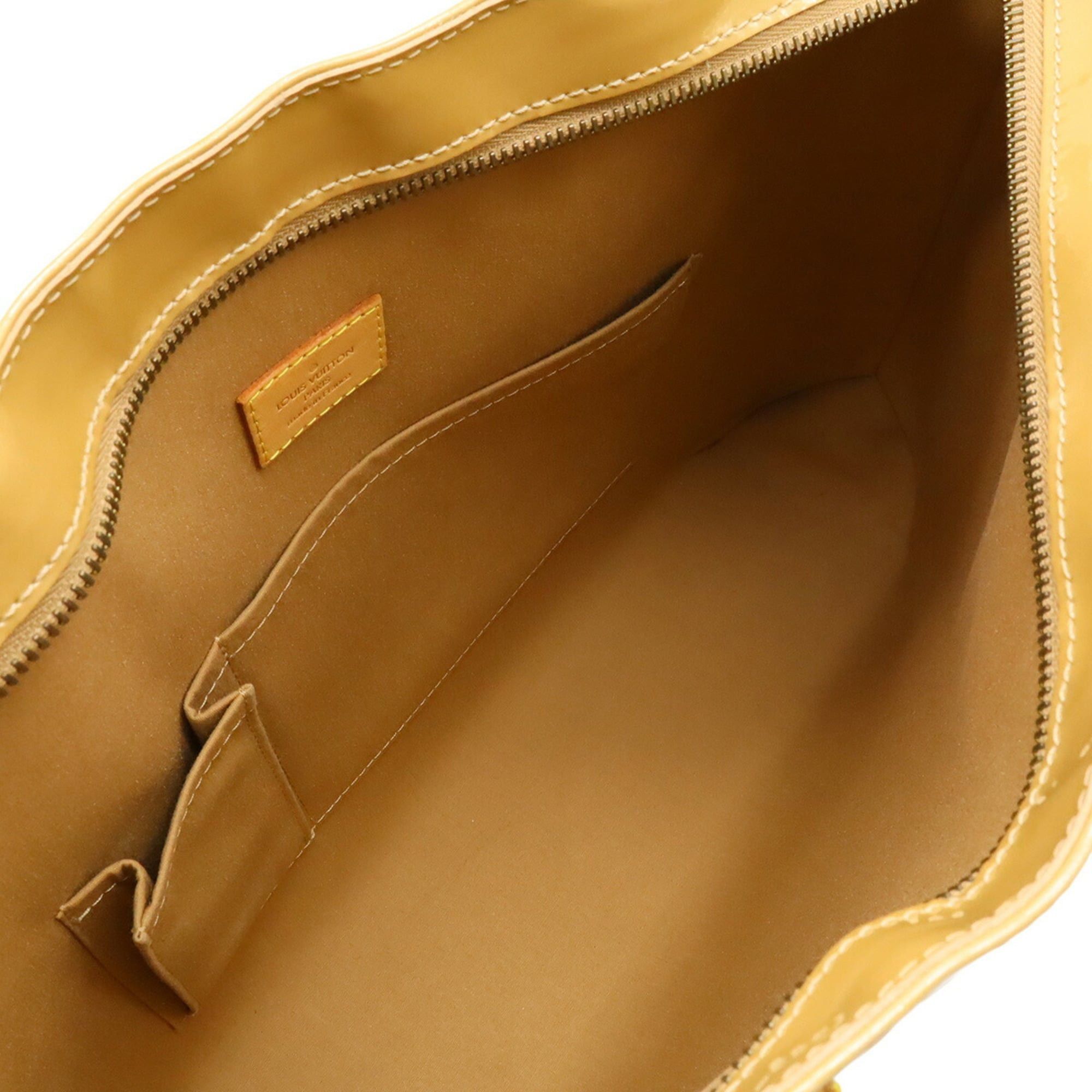 Louis Vuitton Louis Vuitton Monogram Vernis Brentwood Tote Bag Shoulder Enamel Patent Leather Noisette M91511 Size ONE SIZE - 7 Thumbnail