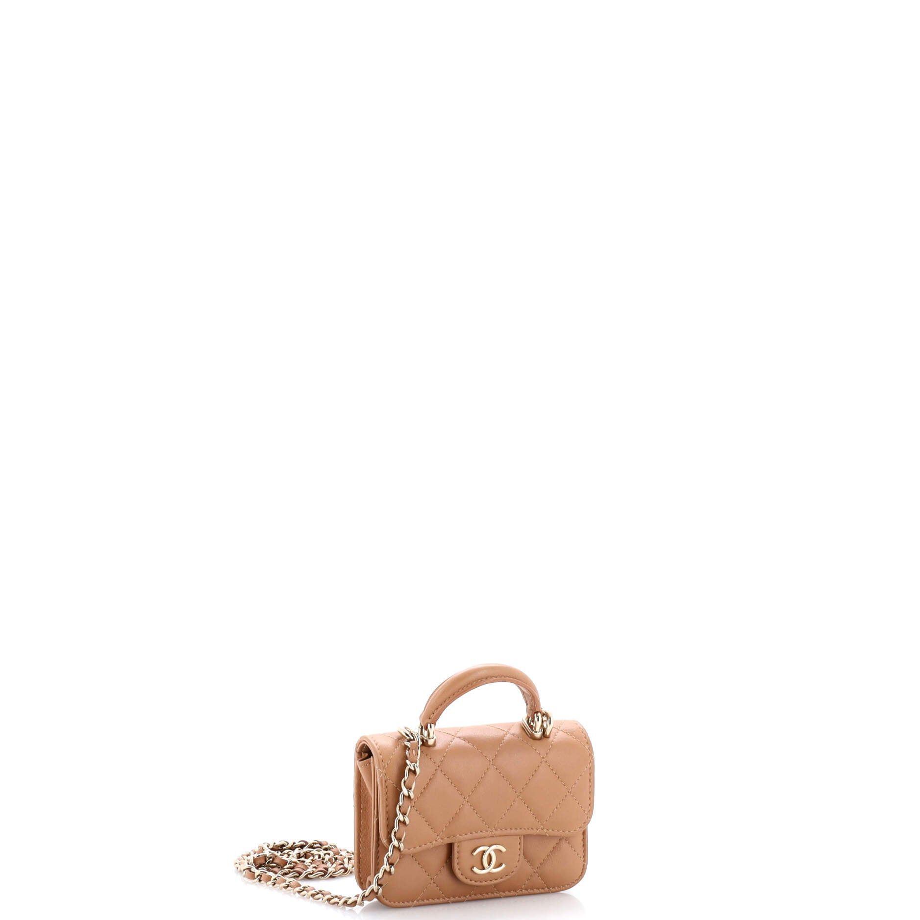 Chanel Top Handle Flap Coin Purse with Chain Size ONE SIZE - 2 Thumbnail