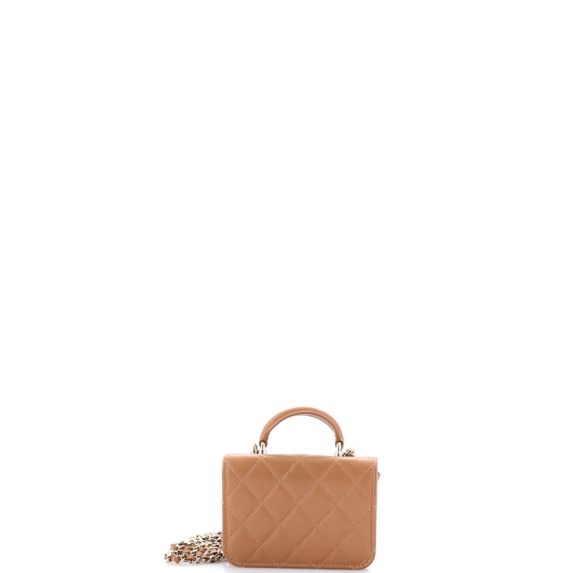 Chanel Top Handle Flap Coin Purse with Chain Size ONE SIZE - 3 Thumbnail