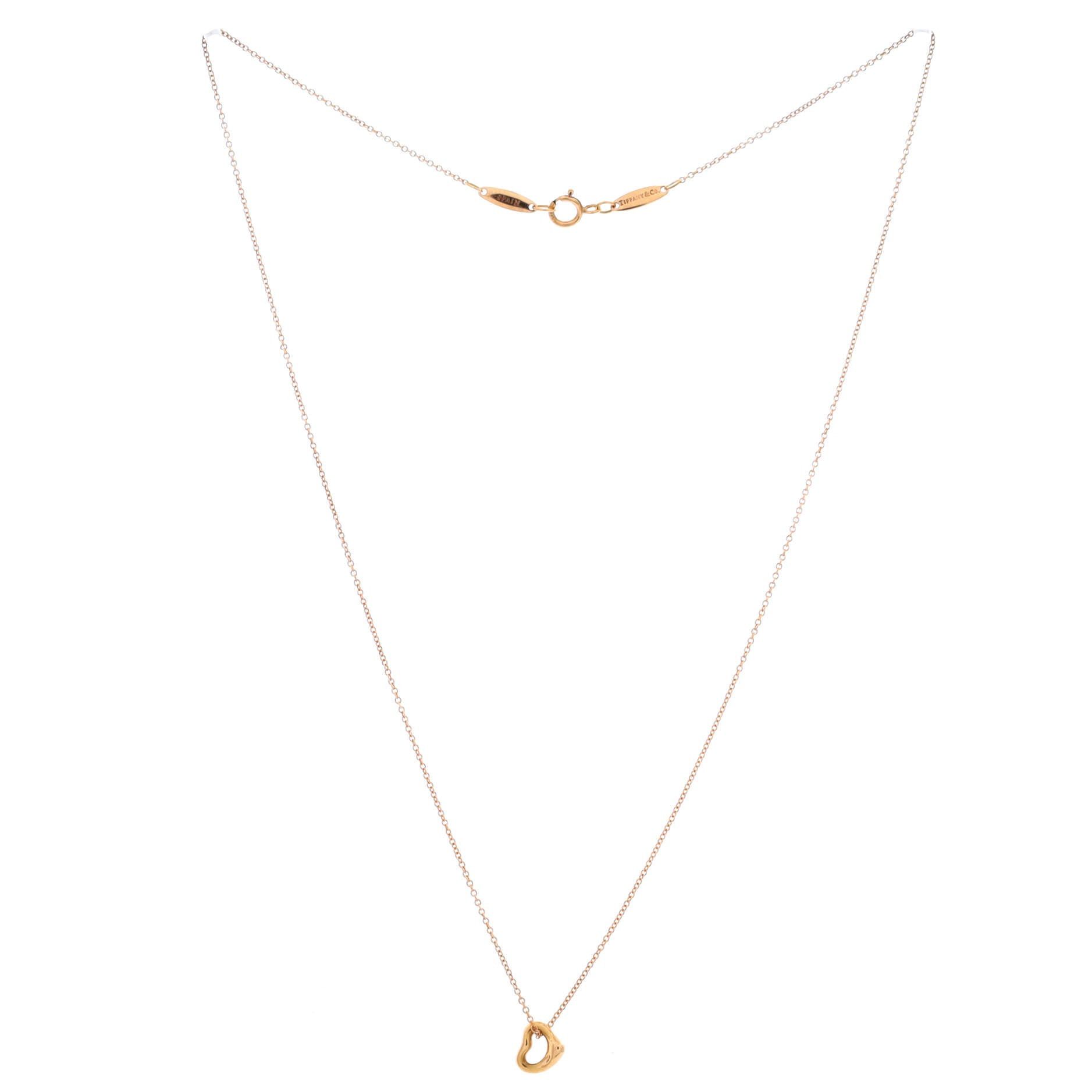 Tiffany & Co. Elsa Peretti Open Heart Pendant Necklace Size ONE SIZE - 3 Thumbnail