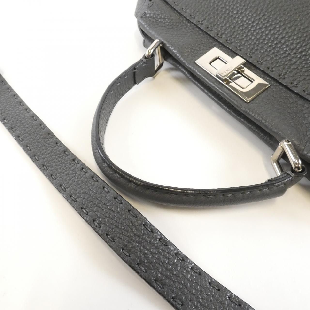 Fendi Fendi Fendi Selleria Peekaboo Calf Bag Leather Handbag 8BN290 Q0J DUTY FREE for USA Size ONE SIZE - 6 Thumbnail