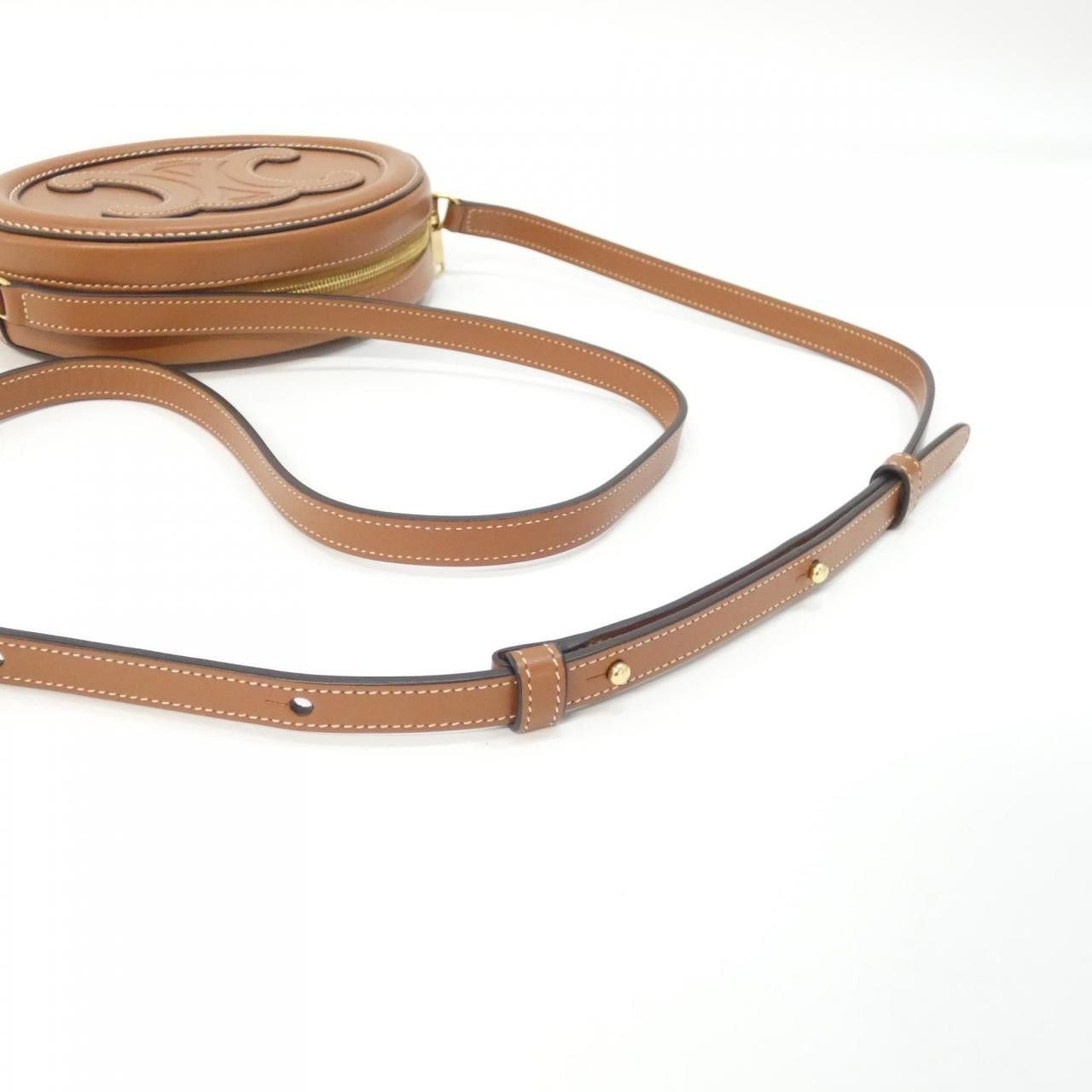 Celine Celine Celine Cross Body Oval Purse Calf Shoulder Bag Leather Crossbody Bag 10I703DPQ DUTY FREE for USA Size ONE SIZE - 7 Thumbnail