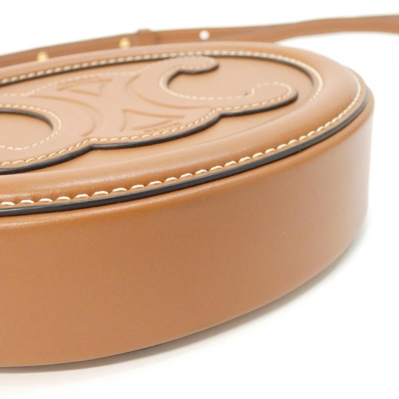 Celine Celine Celine Cross Body Oval Purse Calf Shoulder Bag Leather Crossbody Bag 10I703DPQ DUTY FREE for USA Size ONE SIZE - 3 Thumbnail