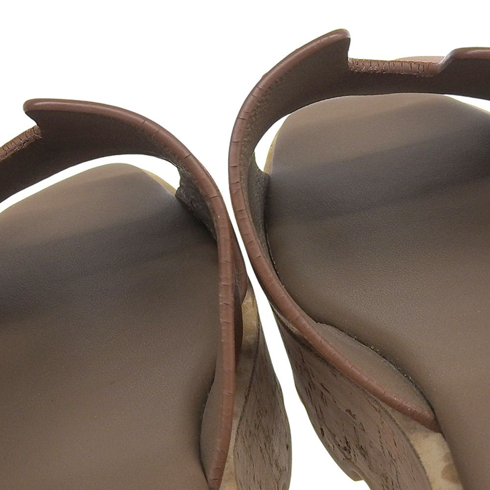 Hermes Hermes Hermes Eze Leather Platform Sandals Leather Shoes DUTY FREE for USA Size ONE SIZE - 3 Thumbnail