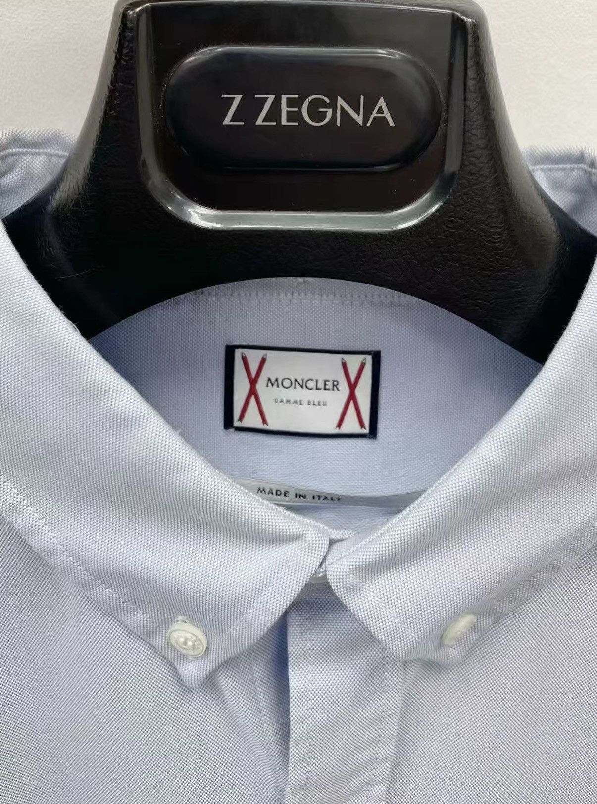 Moncler Blue Long Sleeve Button-Up Shirt Size M Size US M / EU 48-50 / 2 - 4 Thumbnail