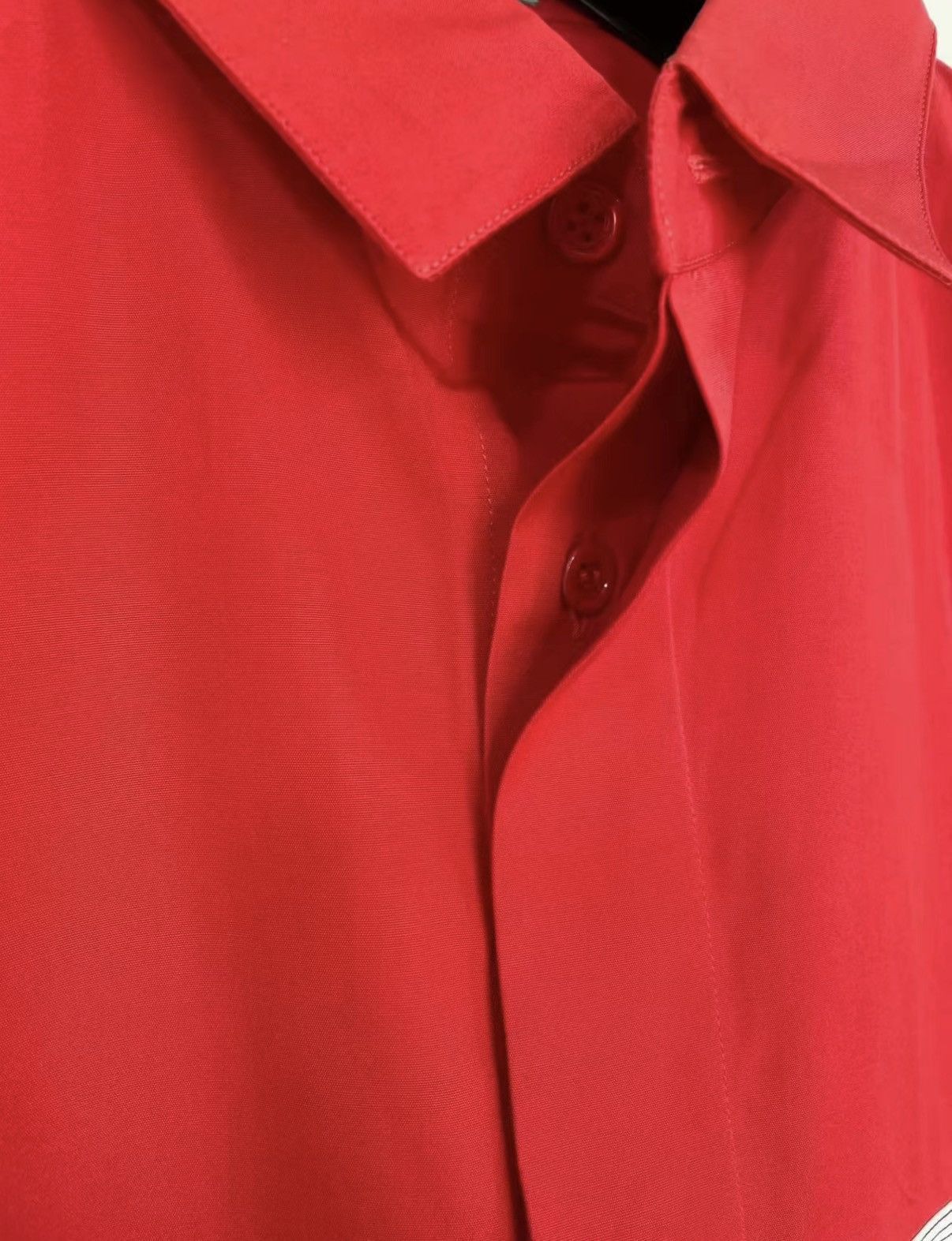 Dior Red Short Sleeve Button-Up Shirt with Stripe Size US M / EU 48-50 / 2 - 4 Thumbnail