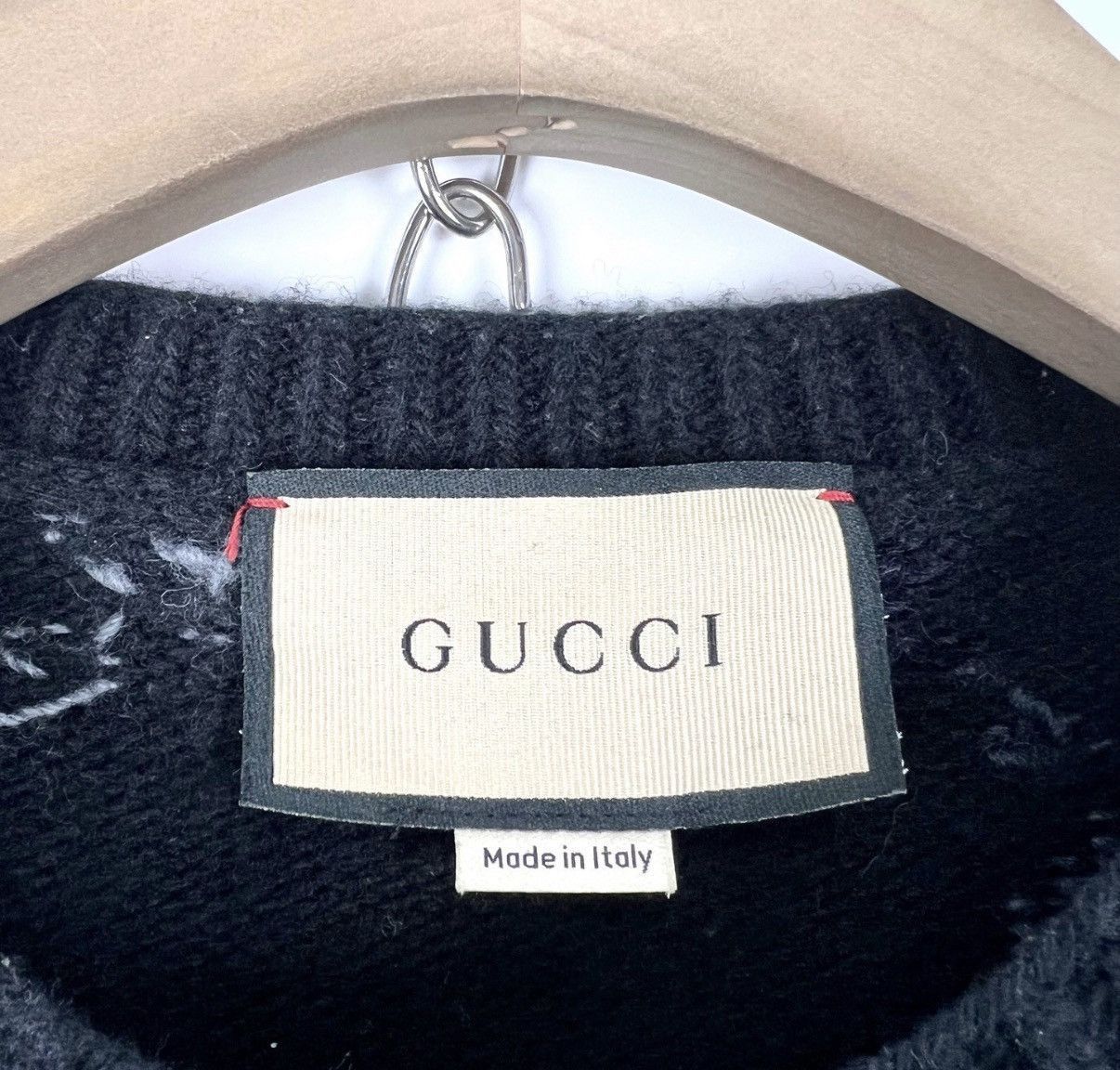 Gucci Black Patterned Long Sleeve Sweater Size L Size US L / EU 52-54 / 3 - 4 Thumbnail