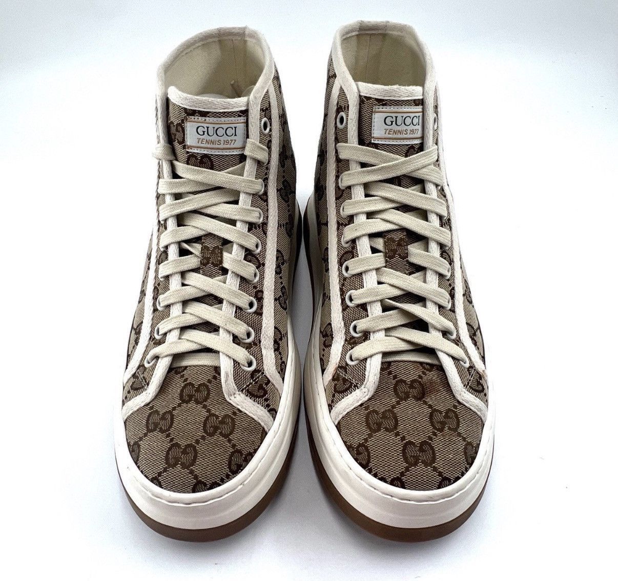 Gucci Beige High-Top Sneakers Size 7.5 Size US 7.5 / EU 40-41 - 2 Thumbnail