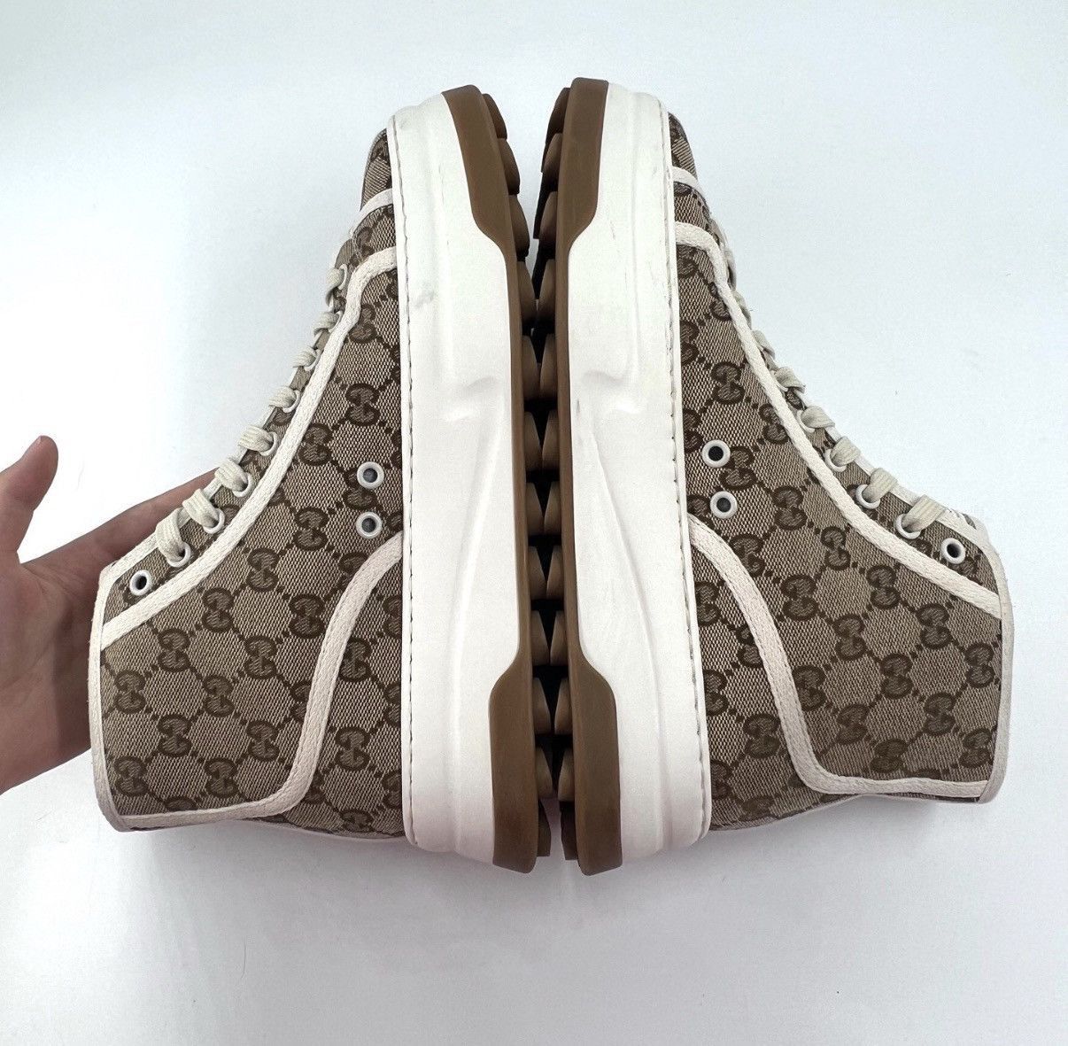 Gucci Beige High-Top Sneakers Size 7.5 Size US 7.5 / EU 40-41 - 6 Thumbnail