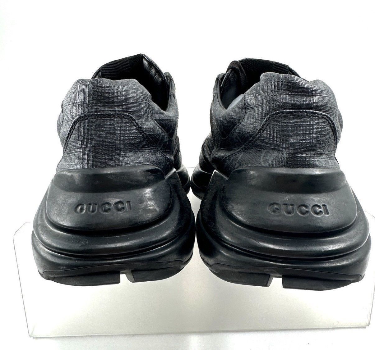 Gucci Black Low-Top Sneakers with Pattern Size US 8.5 / EU 41-42 - 3 Thumbnail