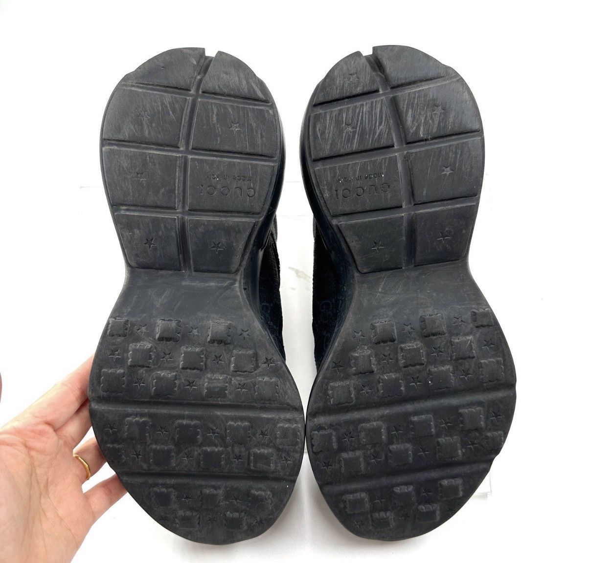 Gucci Black Low-Top Sneakers with Pattern Size US 8.5 / EU 41-42 - 5 Thumbnail