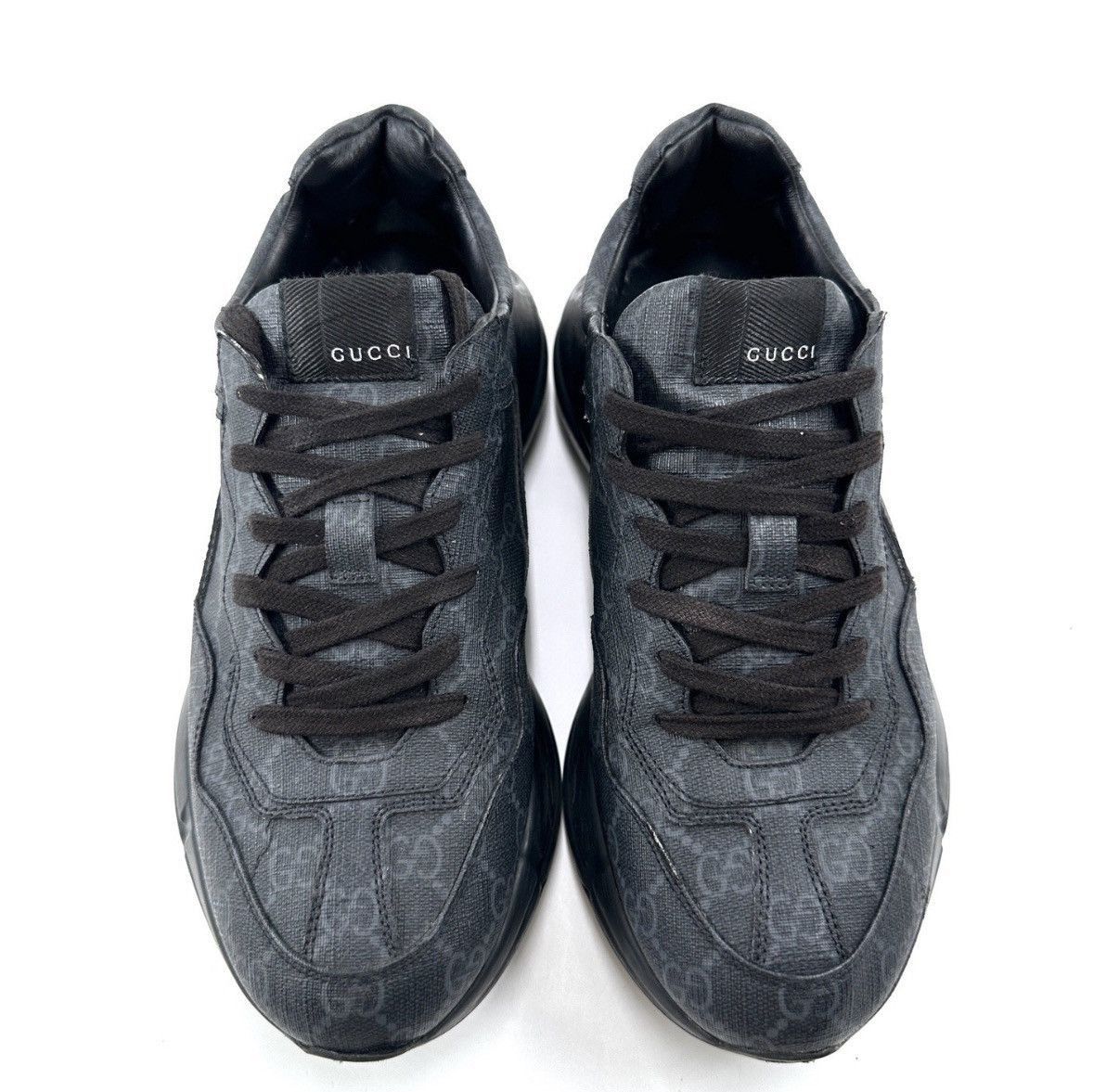 Gucci Black Low-Top Sneakers with Pattern Size US 8.5 / EU 41-42 - 2 Thumbnail
