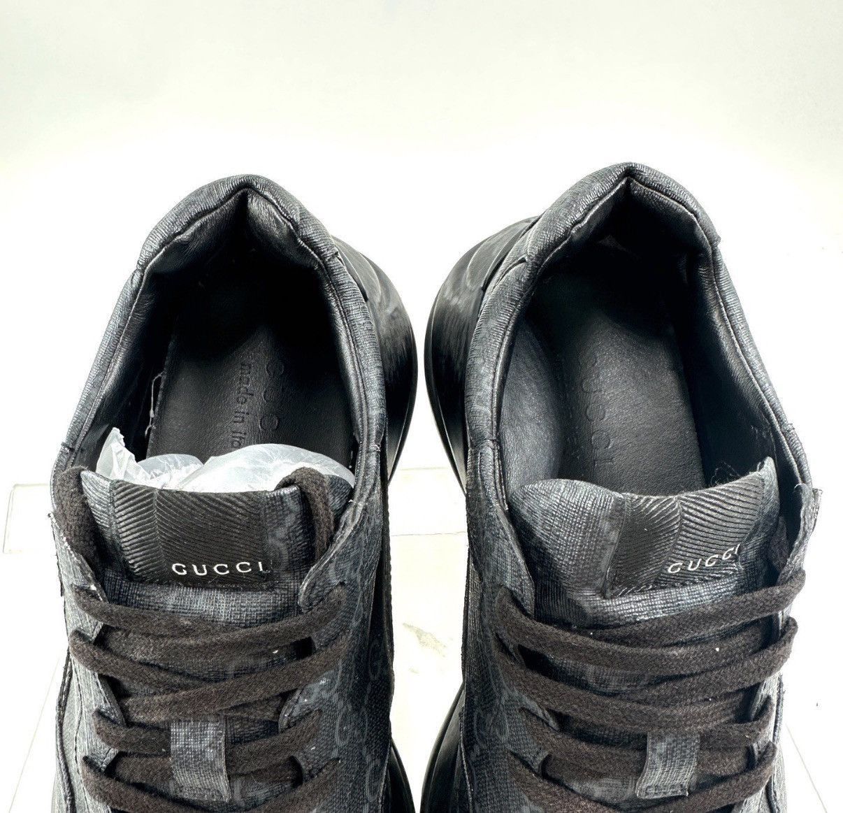 Gucci Black Low-Top Sneakers with Pattern Size US 8.5 / EU 41-42 - 4 Thumbnail