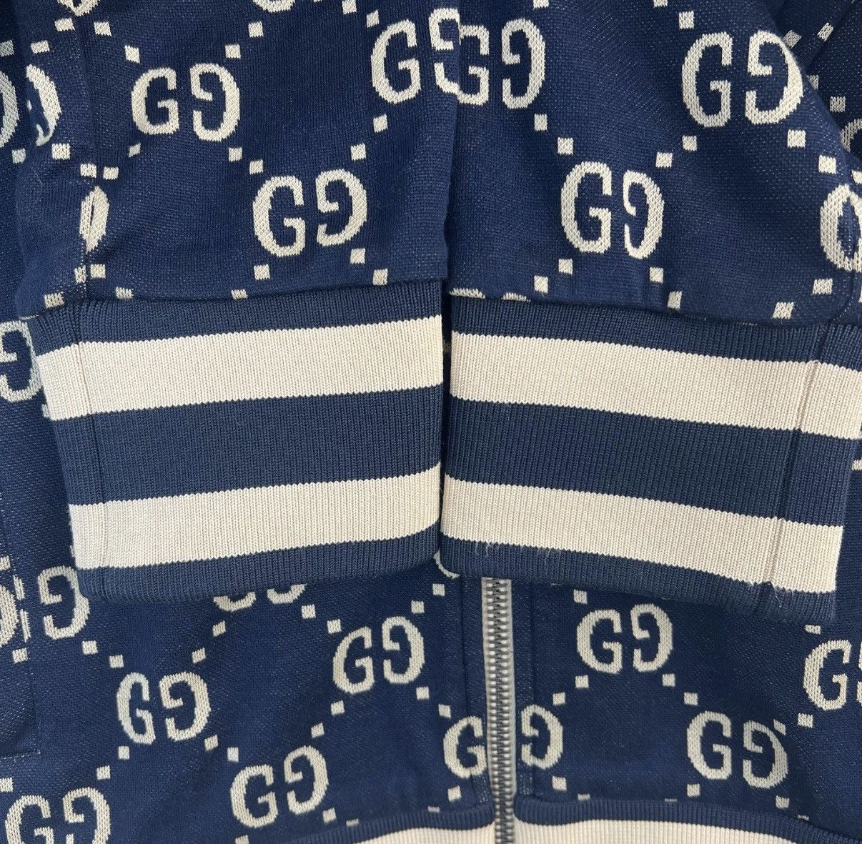 Gucci Blue Patterned Zip-Up Light Jacket Size M Size US M / EU 48-50 / 2 - 7 Thumbnail
