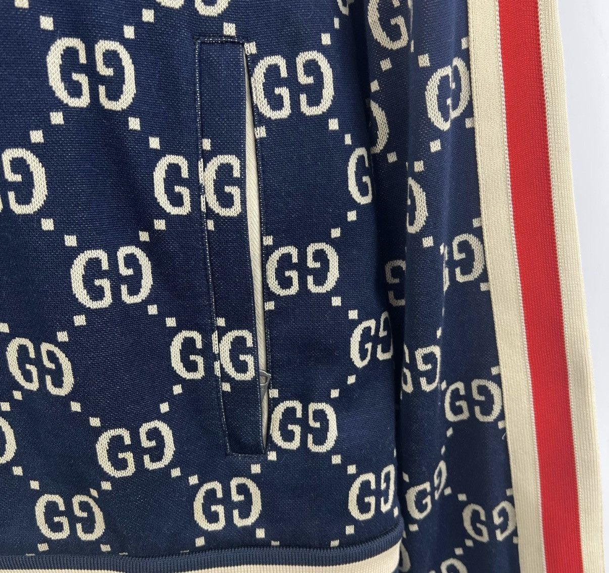 Gucci Blue Patterned Zip-Up Light Jacket Size M Size US M / EU 48-50 / 2 - 6 Thumbnail