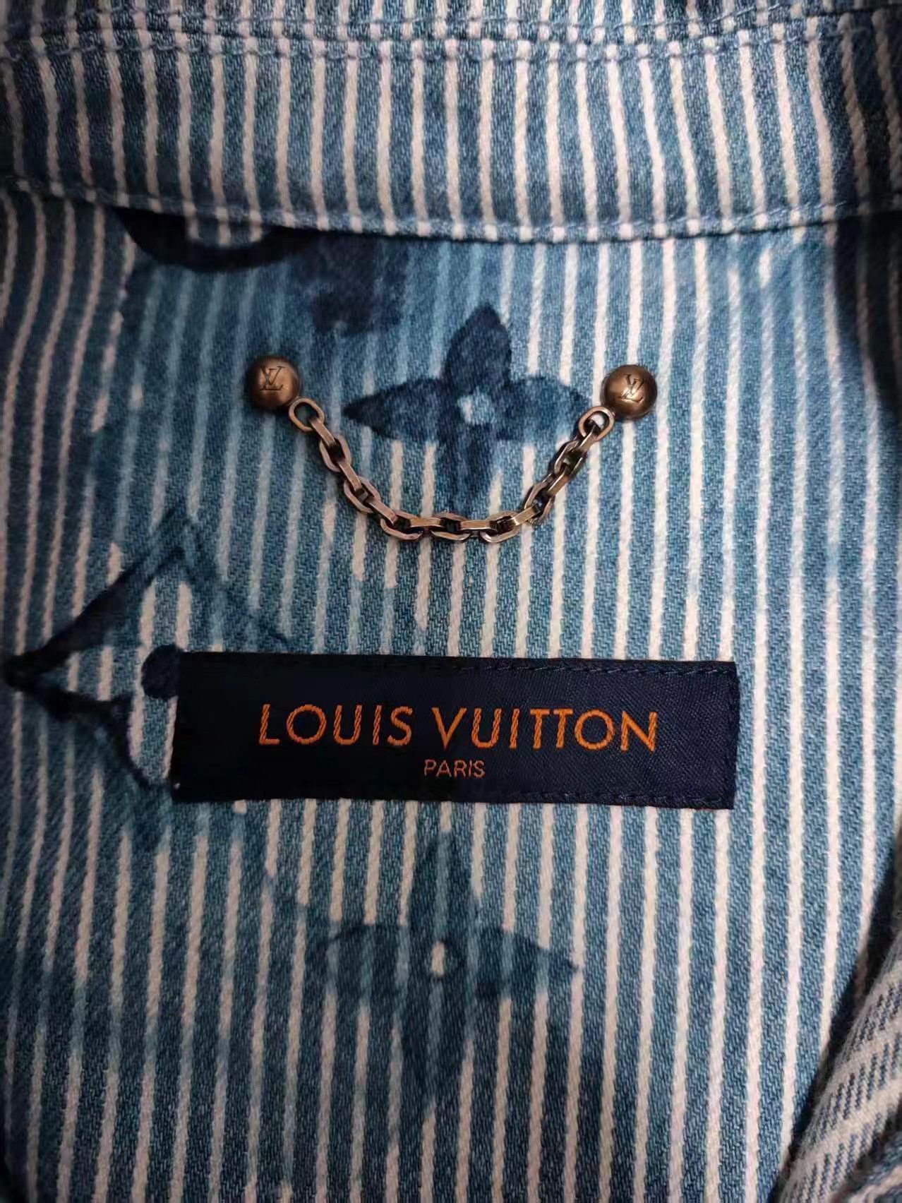 Louis Vuitton Blue Striped Pattern Button-Up Shirt XS Size US XS / EU 42 / 0 - 3 Thumbnail