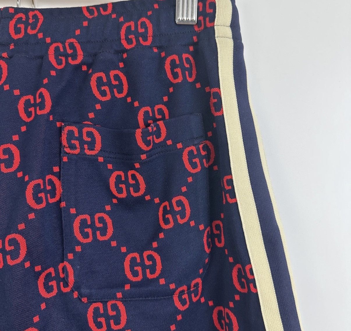 Gucci Blue Patterned Shorts with Side Stripes Size 32 Size US 32 / EU 48 - 5 Thumbnail