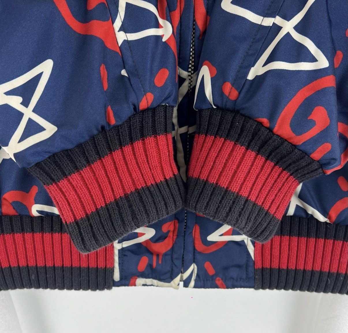 Gucci Blue Star and Logo Print Bomber Jacket XXS Size US XXS / EU 40 - 5 Thumbnail