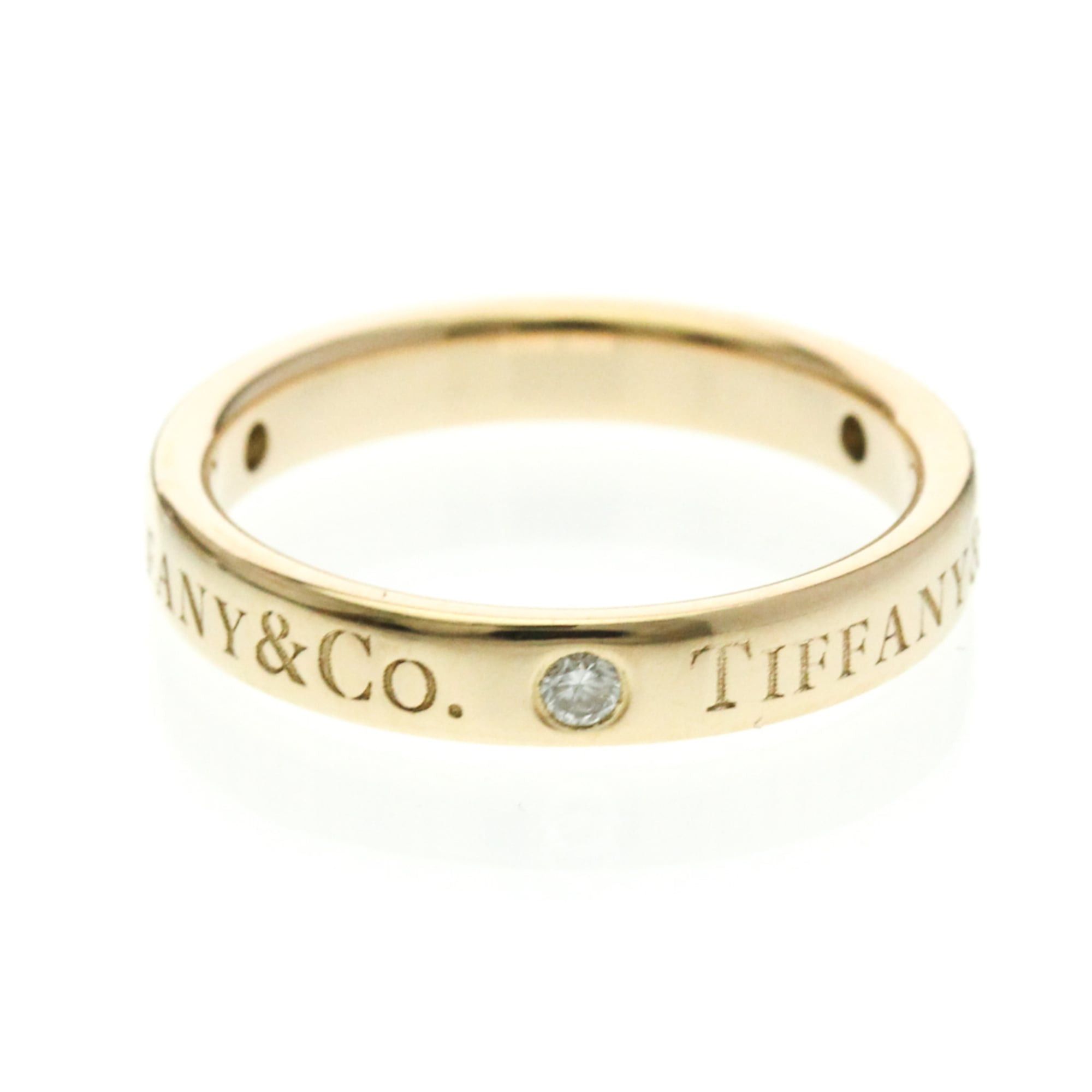 Tiffany & Co. Tiffany Flat Band Ring With Diamonds Pink Gold (18K) Fashion Diamond Band Ring Pink Gold Size ONE SIZE - 3 Thumbnail