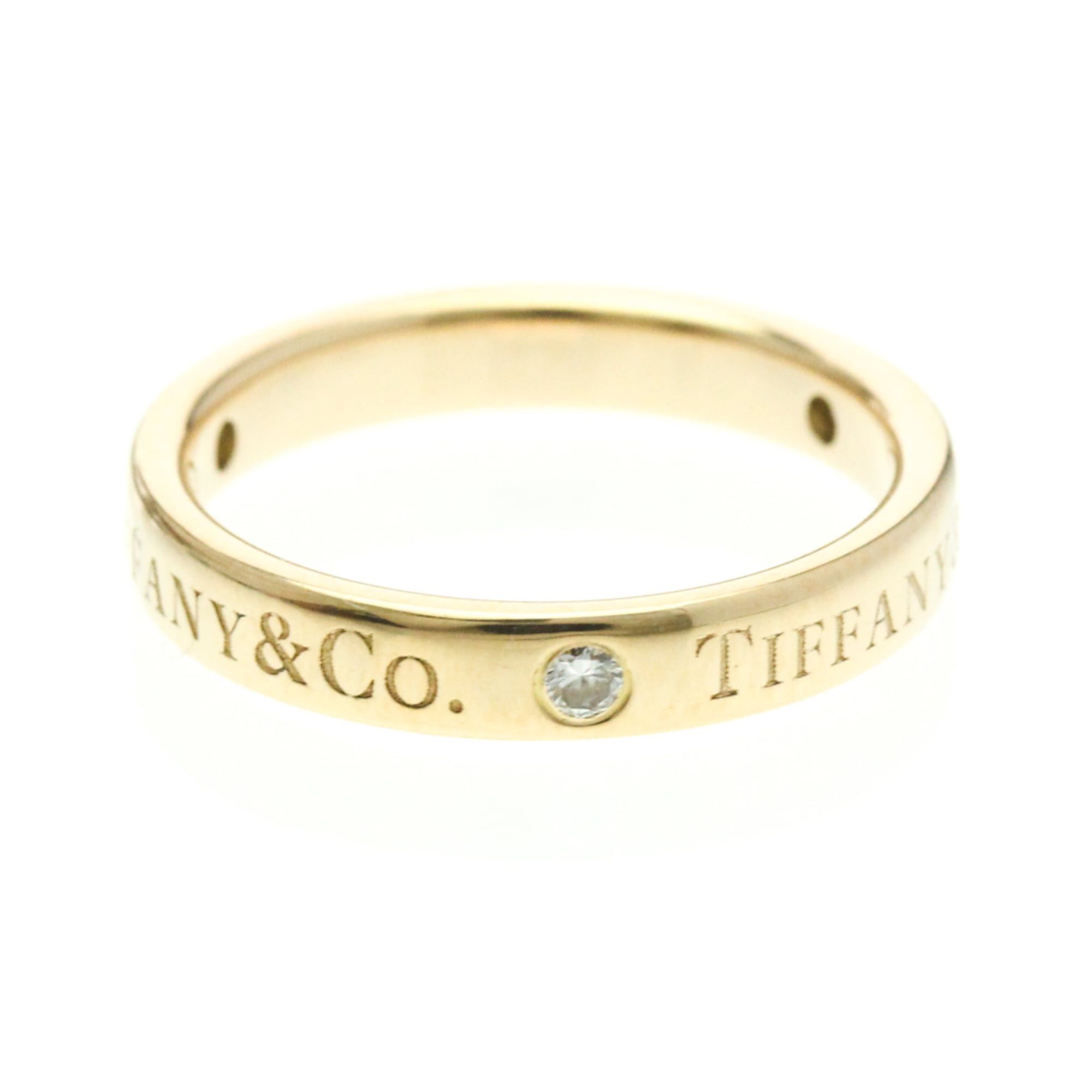 Tiffany & Co. Tiffany Flat Band Ring With Diamonds Pink Gold (18K) Fashion Diamond Band Ring Pink Gold Size ONE SIZE - 4 Thumbnail