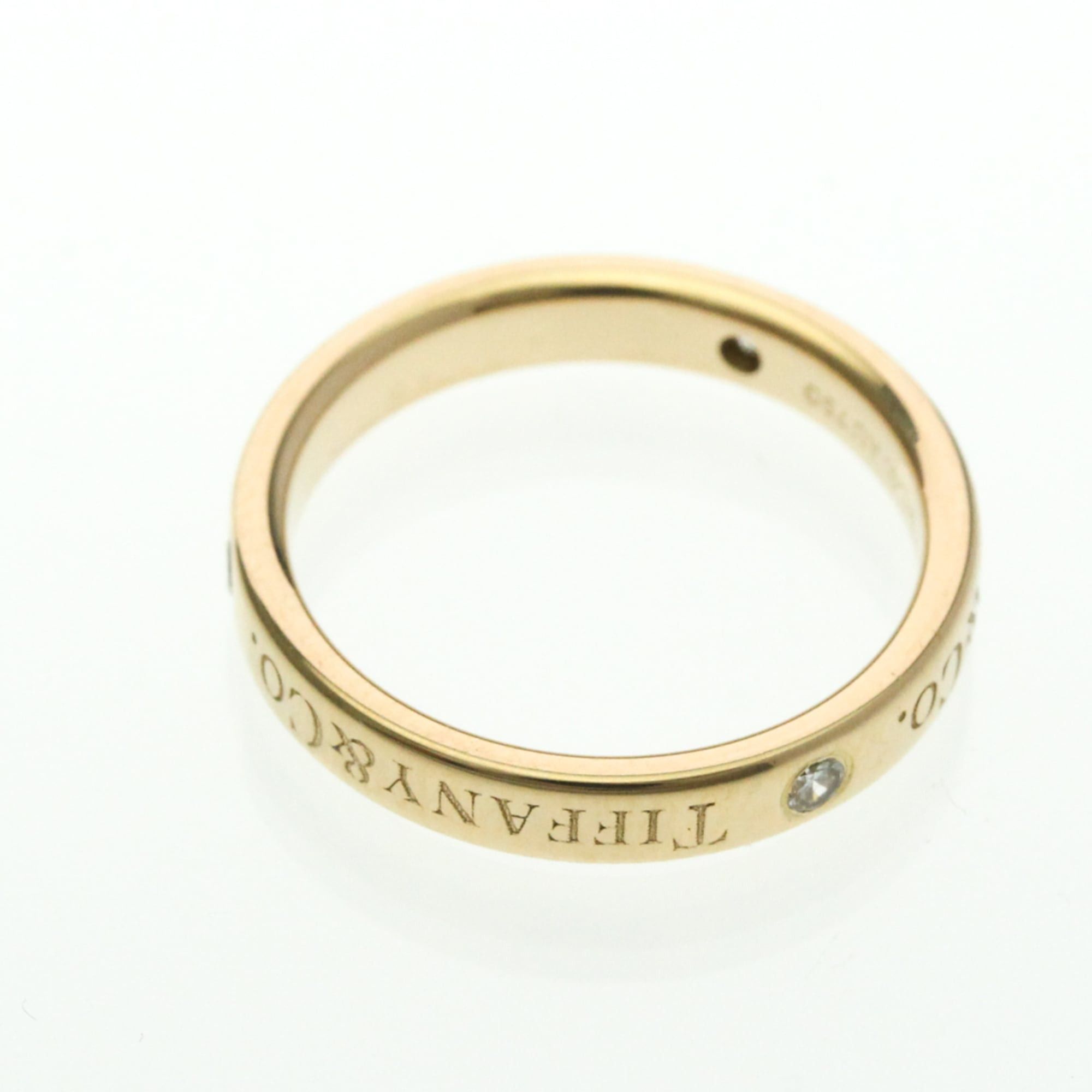 Tiffany & Co. Tiffany Flat Band Ring With Diamonds Pink Gold (18K) Fashion Diamond Band Ring Pink Gold Size ONE SIZE - 9 Thumbnail