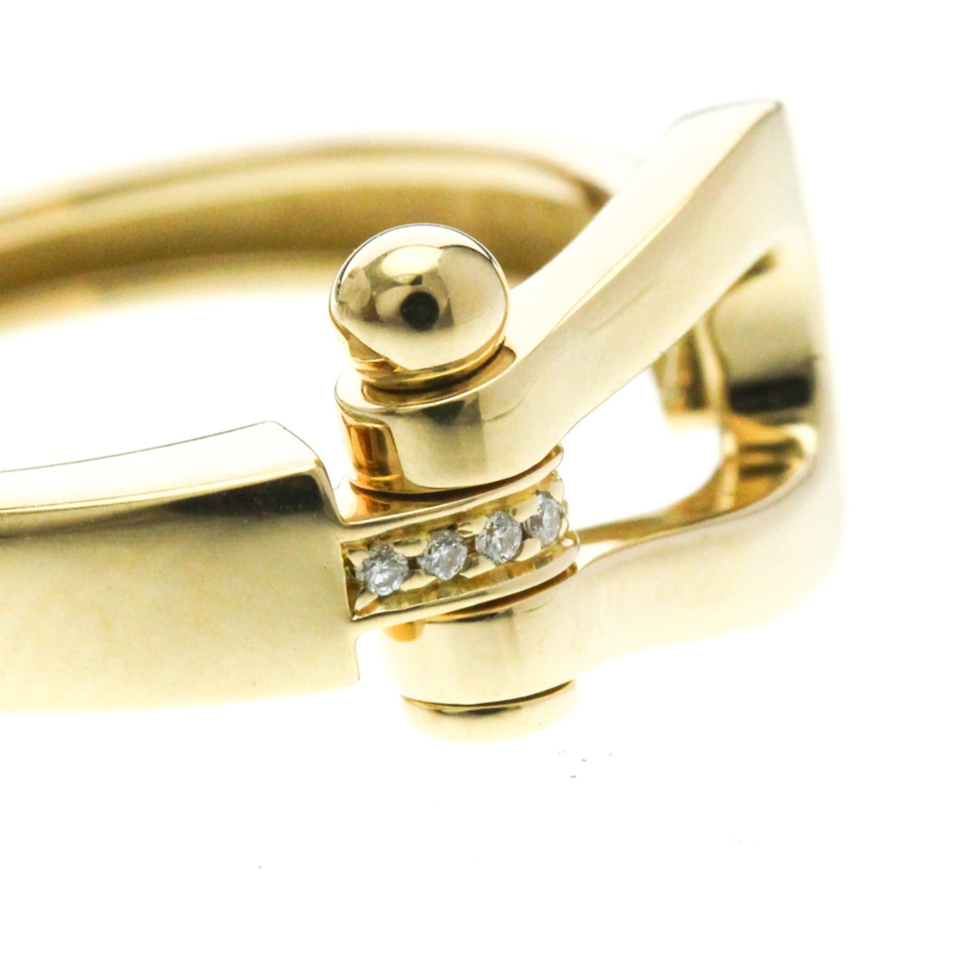 FRED Fred Force 10 Ring With 5 Diamonds Yellow Gold (18K) Fashion Diamond Band Ring Gold Size ONE SIZE - 9 Thumbnail