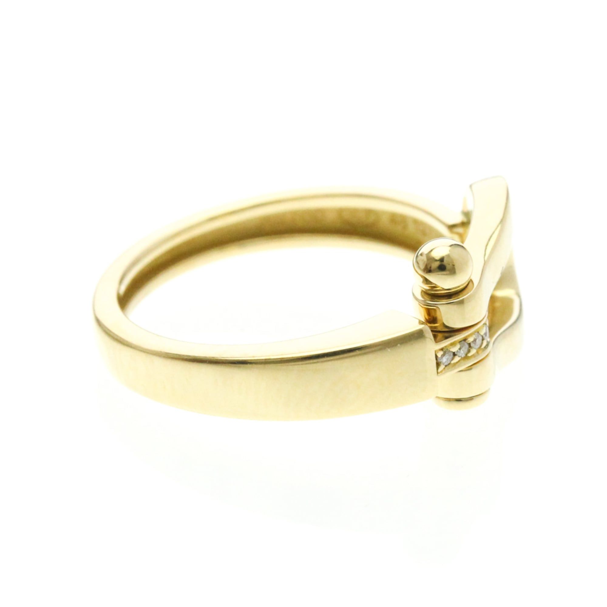 FRED Fred Force 10 Ring With 5 Diamonds Yellow Gold (18K) Fashion Diamond Band Ring Gold Size ONE SIZE - 4 Thumbnail