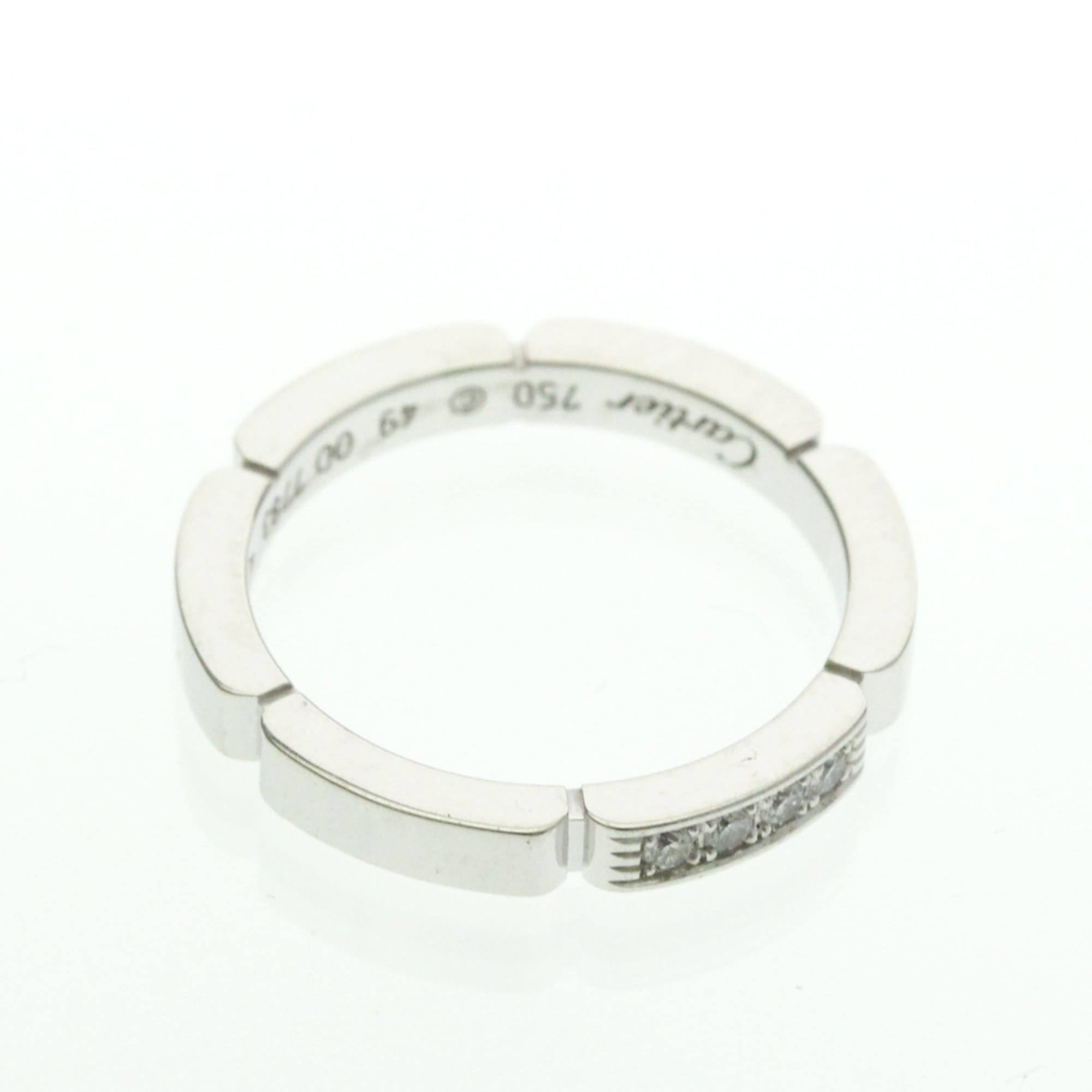 Cartier Cartier Maillon Panthère Ring With 4 Diamonds White Gold (18K) Fashion Diamond Band Ring Silver Size ONE SIZE - 9 Thumbnail
