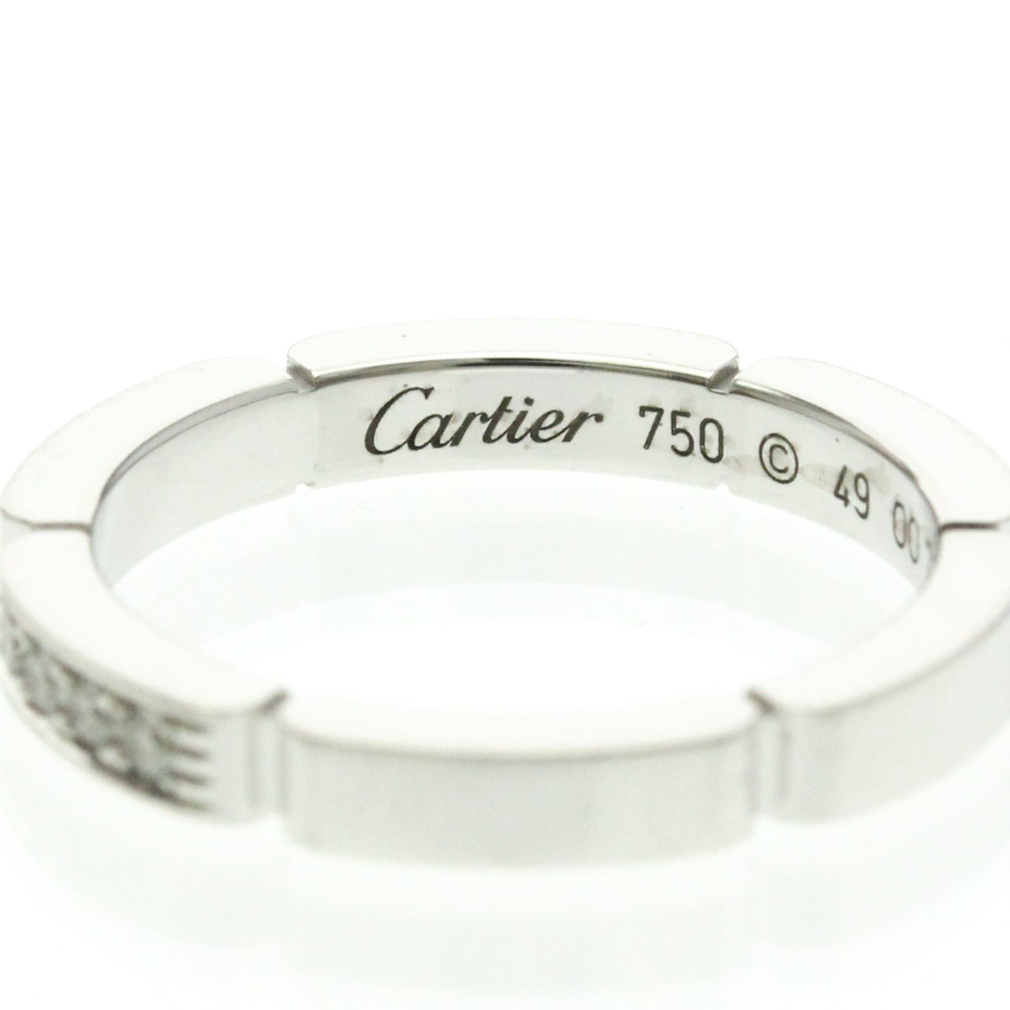 Cartier Cartier Maillon Panthère Ring With 4 Diamonds White Gold (18K) Fashion Diamond Band Ring Silver Size ONE SIZE - 5 Thumbnail