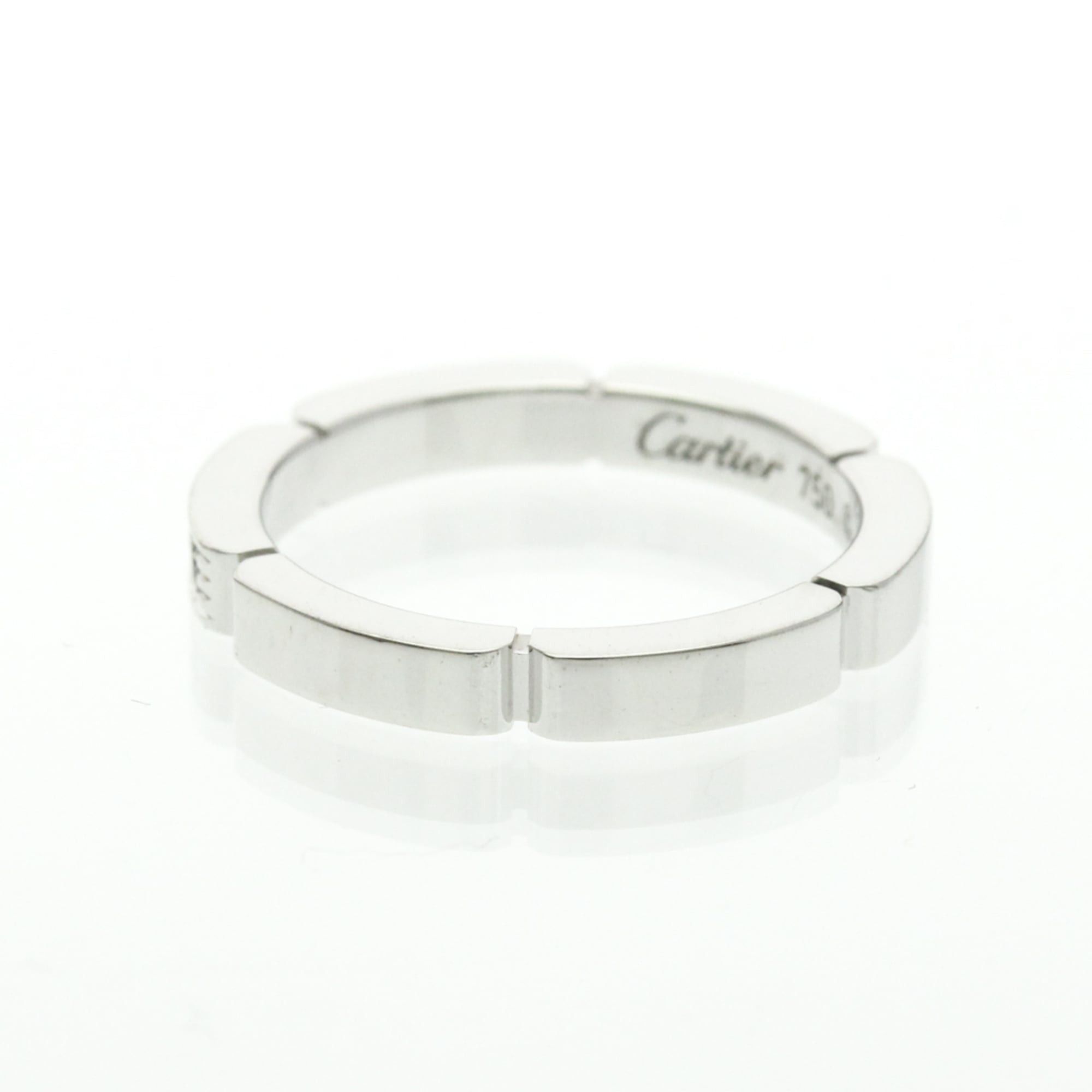 Cartier Cartier Maillon Panthère Ring With 4 Diamonds White Gold (18K) Fashion Diamond Band Ring Silver Size ONE SIZE - 2 Thumbnail