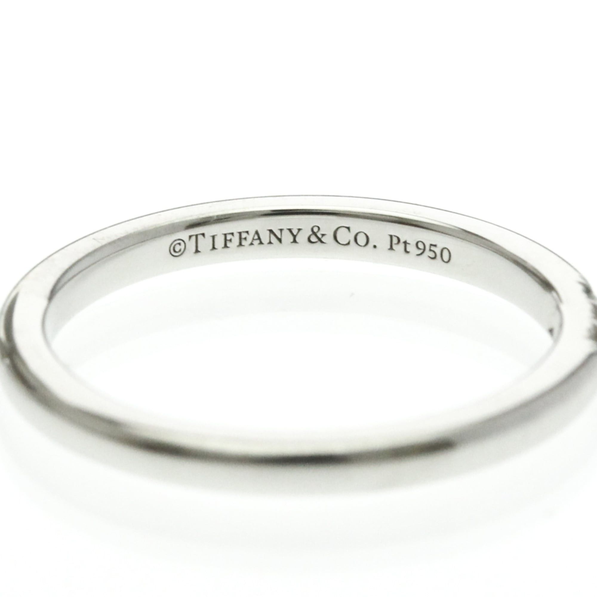 Tiffany & Co. Tiffany Forever Wedding Ring 3P Diamond Platinum Fashion Diamond Band Ring Silver Size ONE SIZE - 8 Thumbnail