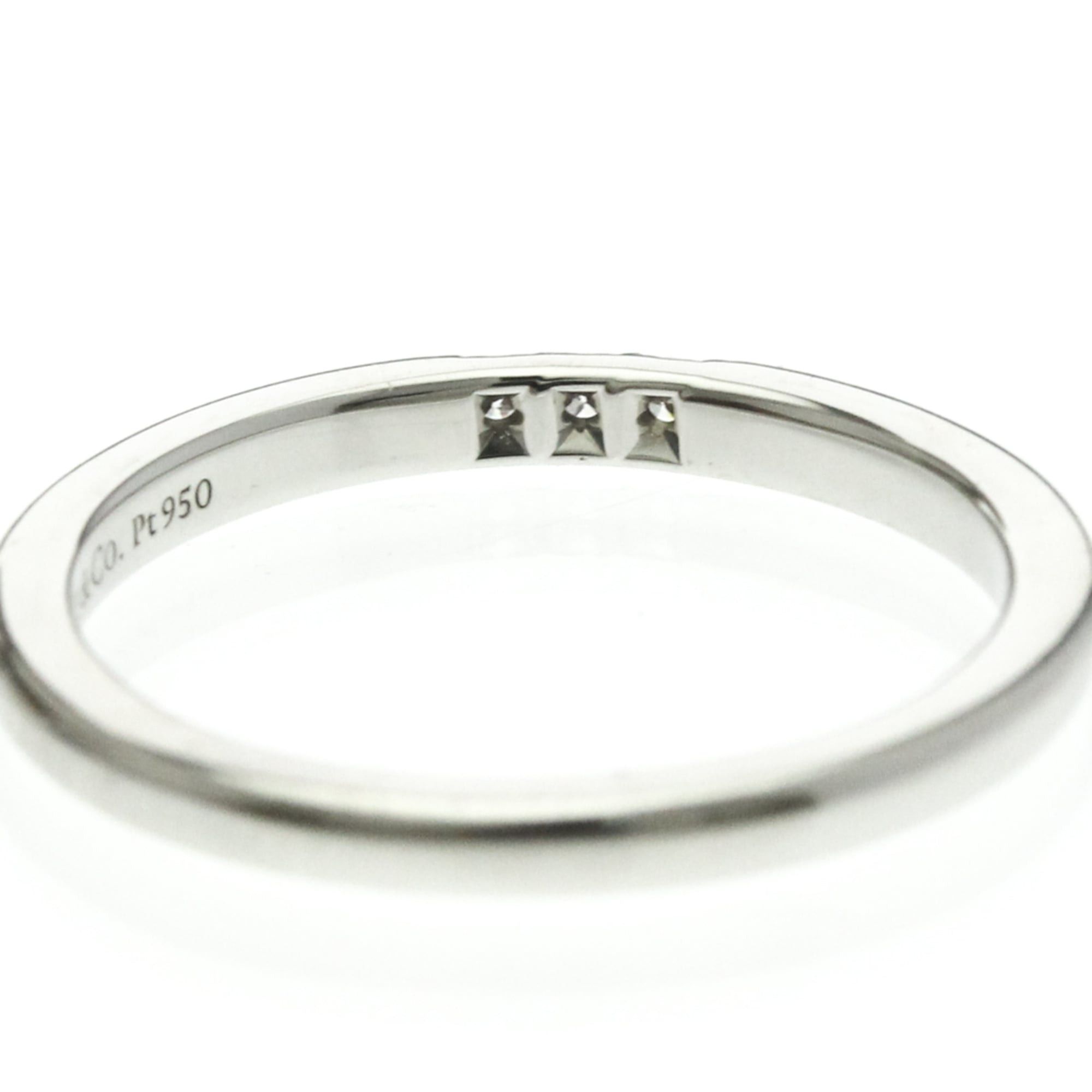 Tiffany & Co. Tiffany Forever Wedding Ring 3P Diamond Platinum Fashion Diamond Band Ring Silver Size ONE SIZE - 7 Thumbnail