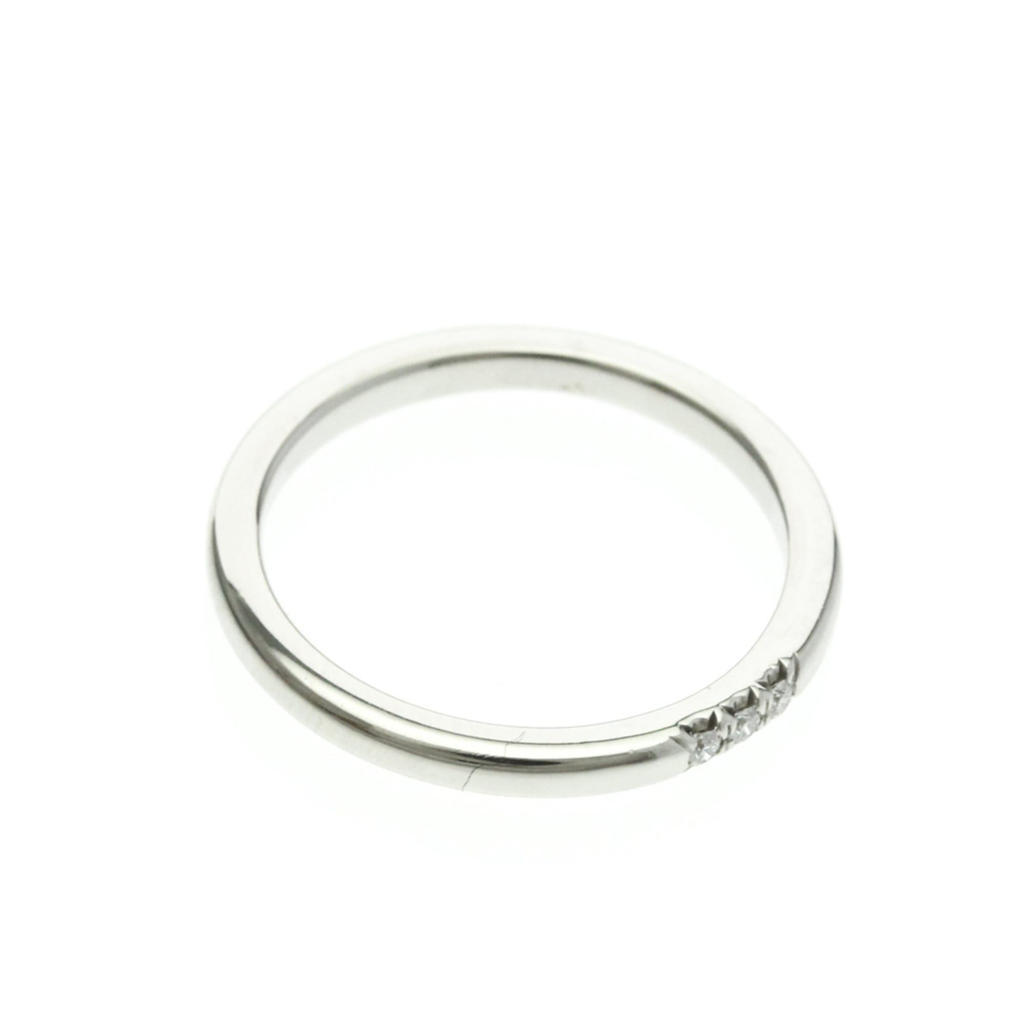 Tiffany & Co. Tiffany Forever Wedding Ring 3P Diamond Platinum Fashion Diamond Band Ring Silver Size ONE SIZE - 9 Thumbnail