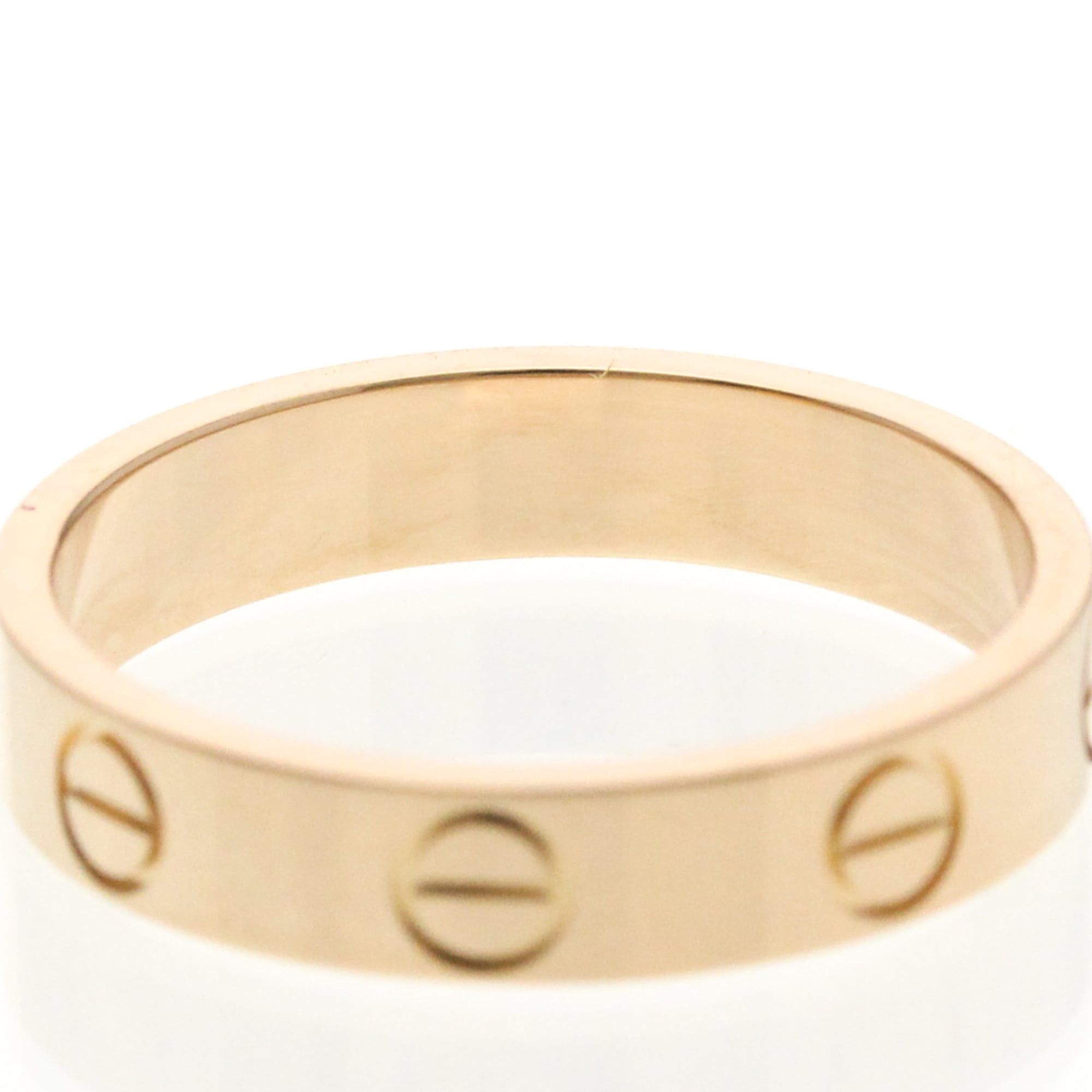 Cartier Cartier Mini Love Ring Pink Gold (18K) Fashion No Stone Band Ring Pink Gold Size ONE SIZE - 7 Thumbnail