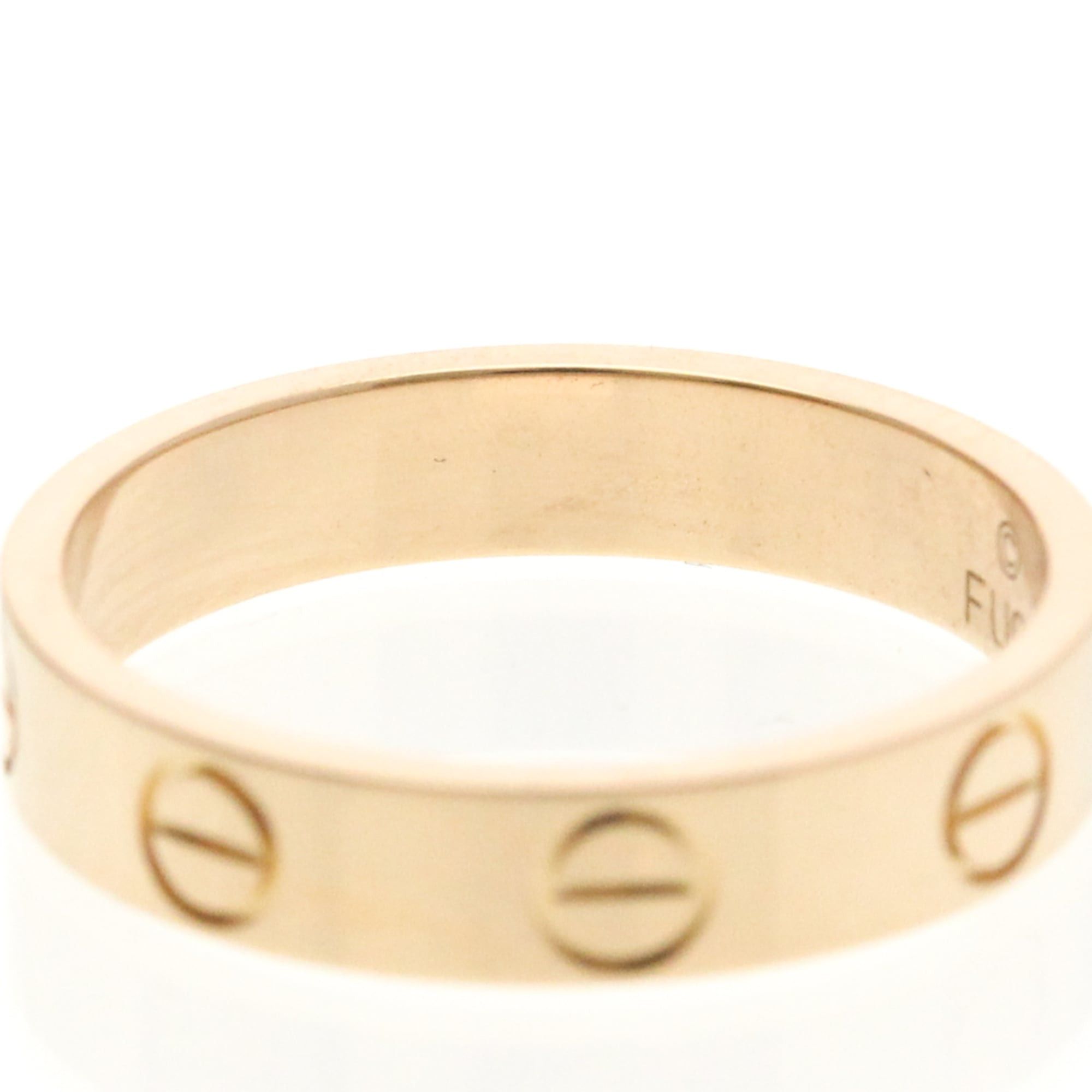 Cartier Cartier Mini Love Ring Pink Gold (18K) Fashion No Stone Band Ring Pink Gold Size ONE SIZE - 6 Thumbnail