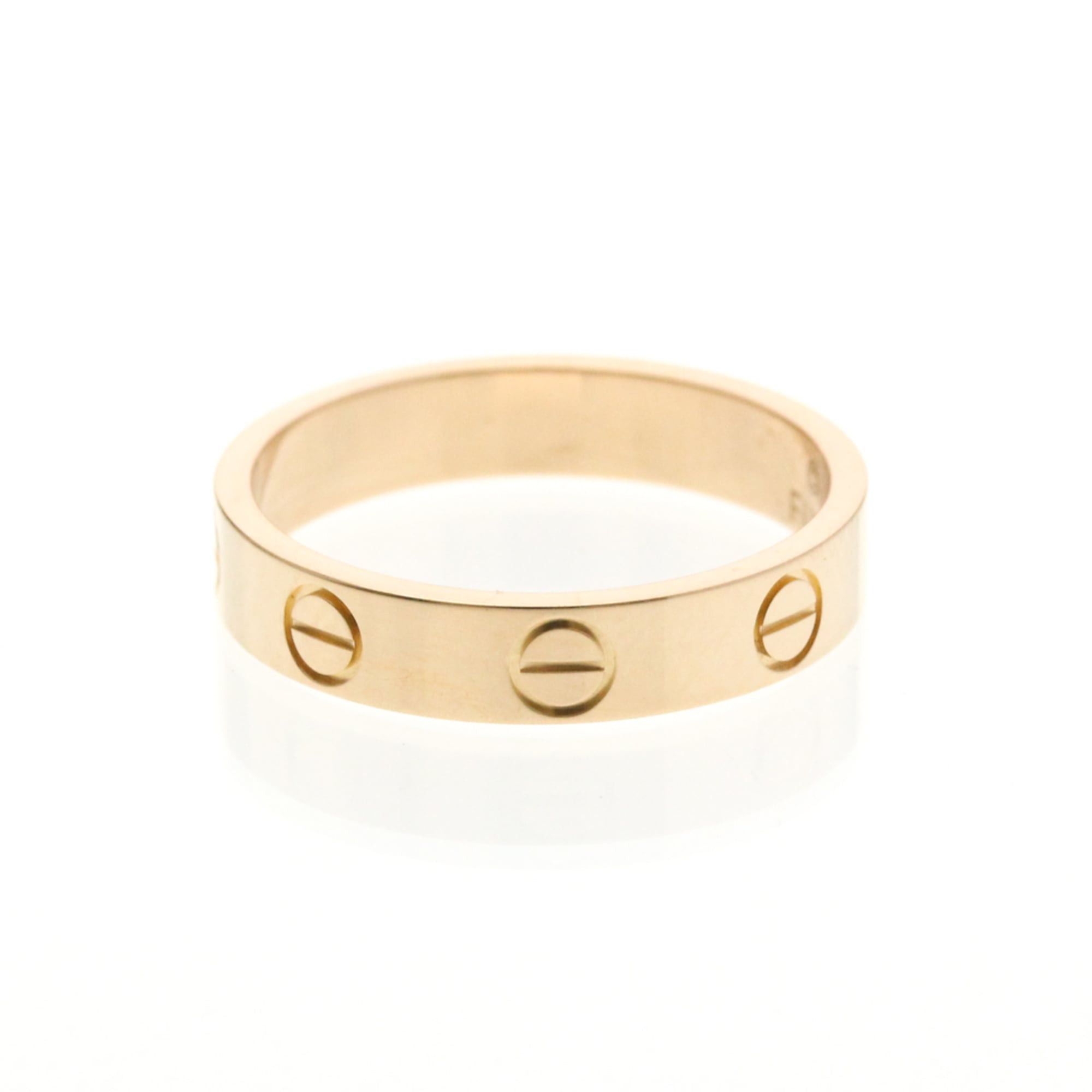 Cartier Cartier Mini Love Ring Pink Gold (18K) Fashion No Stone Band Ring Pink Gold Size ONE SIZE - 3 Thumbnail