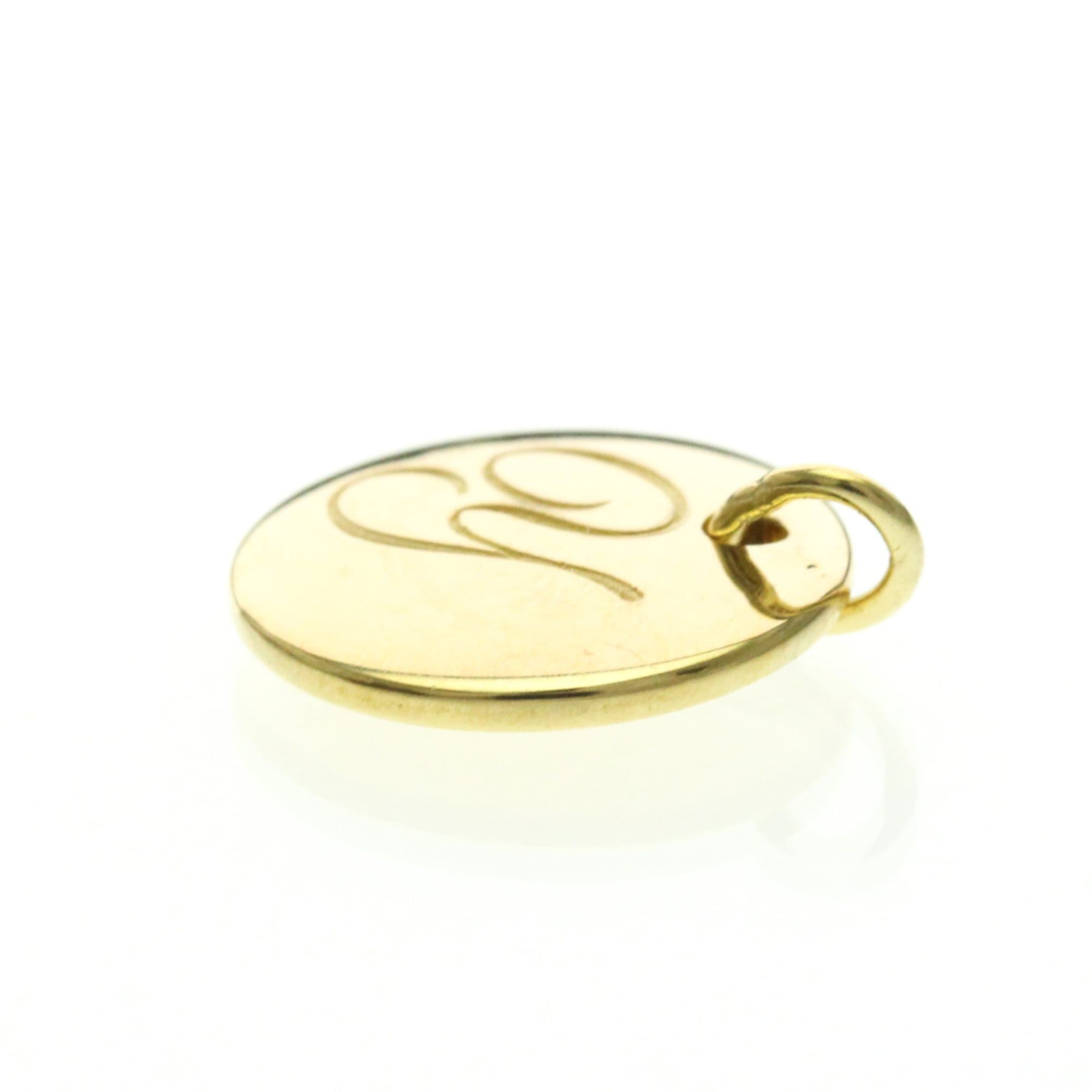Tiffany & Co. Tiffany Notes Letter Disc Necklace Top "Y" Pink Gold (18K) Men,Women Fashion Pendant (Gold) Size ONE SIZE - 4 Thumbnail