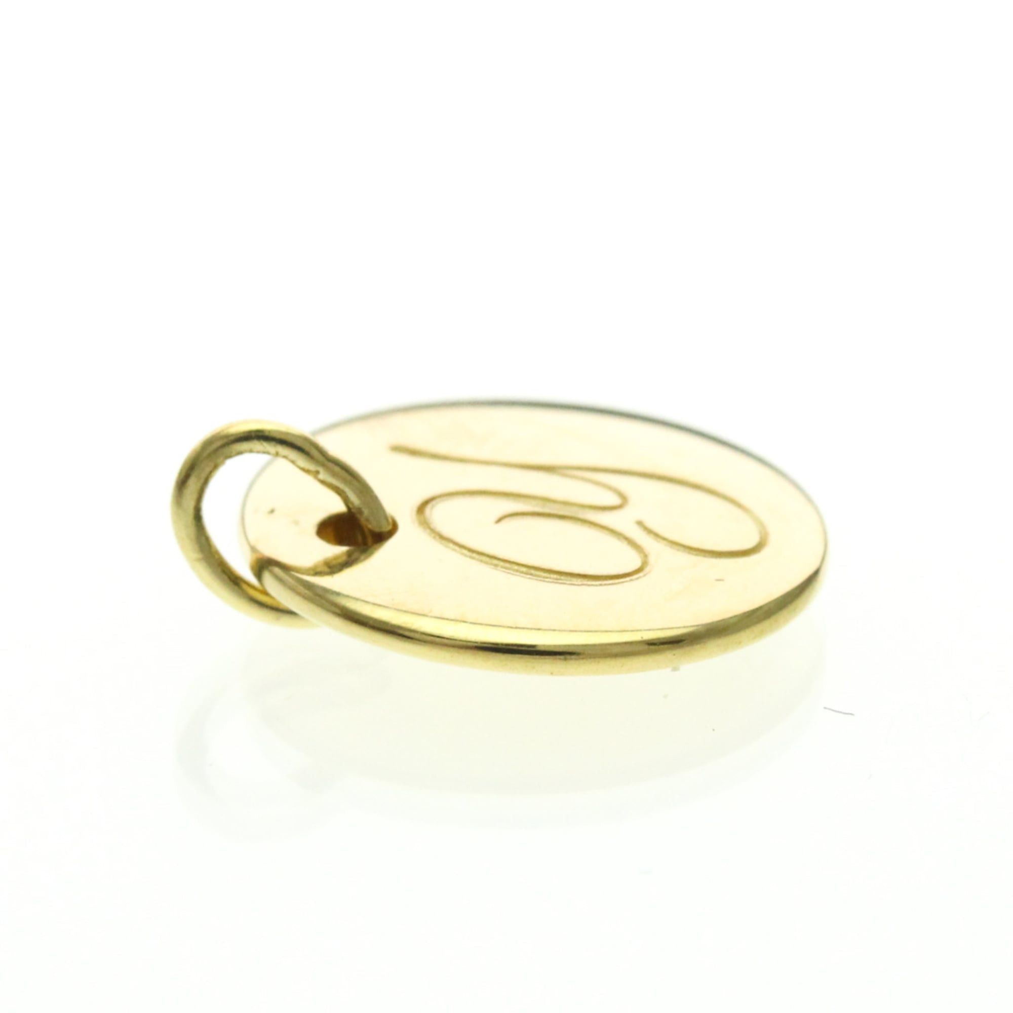 Tiffany & Co. Tiffany Notes Letter Disc Necklace Top "Y" Pink Gold (18K) Men,Women Fashion Pendant (Gold) Size ONE SIZE - 6 Thumbnail