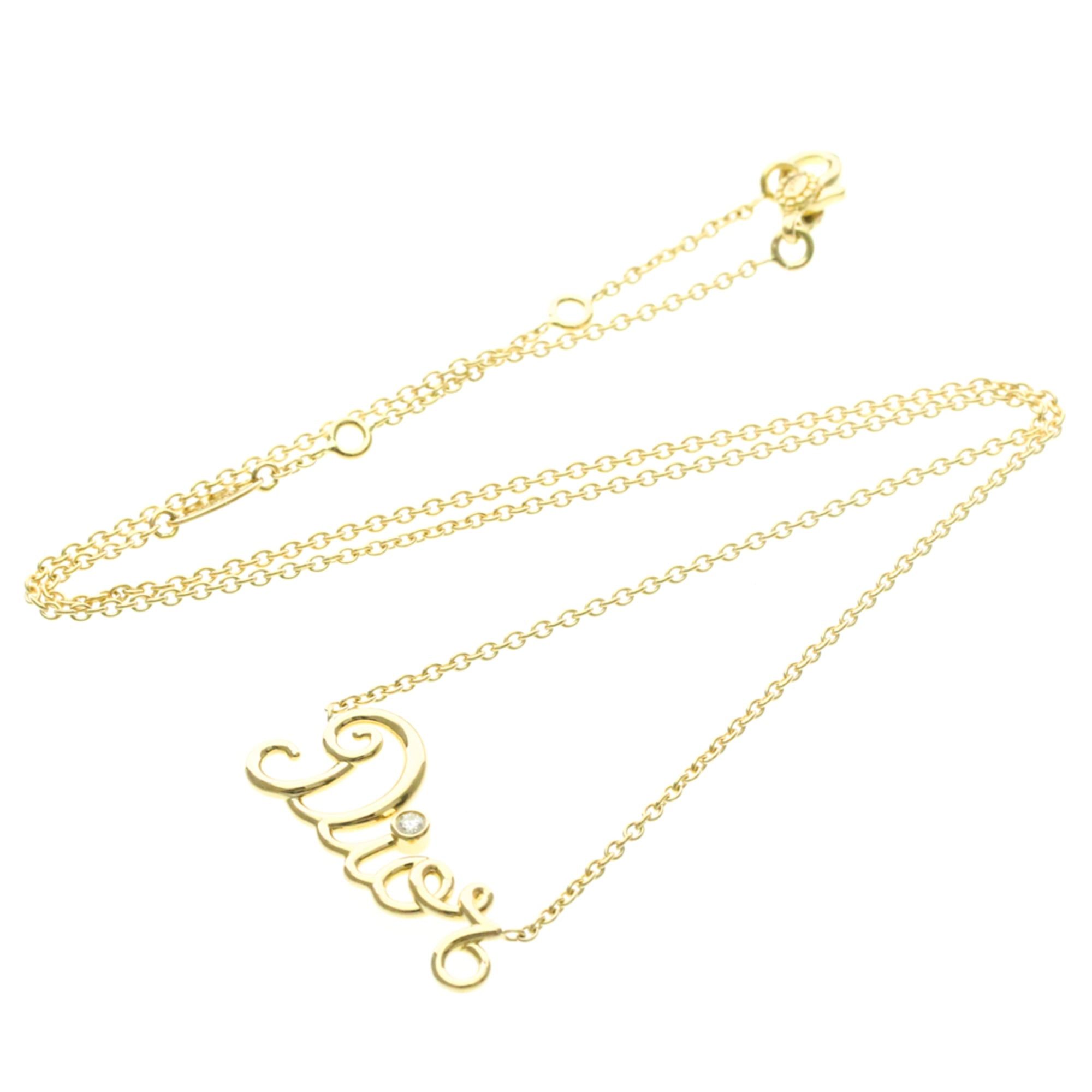 Dior Christian Dior Dioramour Necklace Yellow Gold (18K) Diamond Men,Women Fashion Pendant Necklace (Gold) Size ONE SIZE - 12 Thumbnail